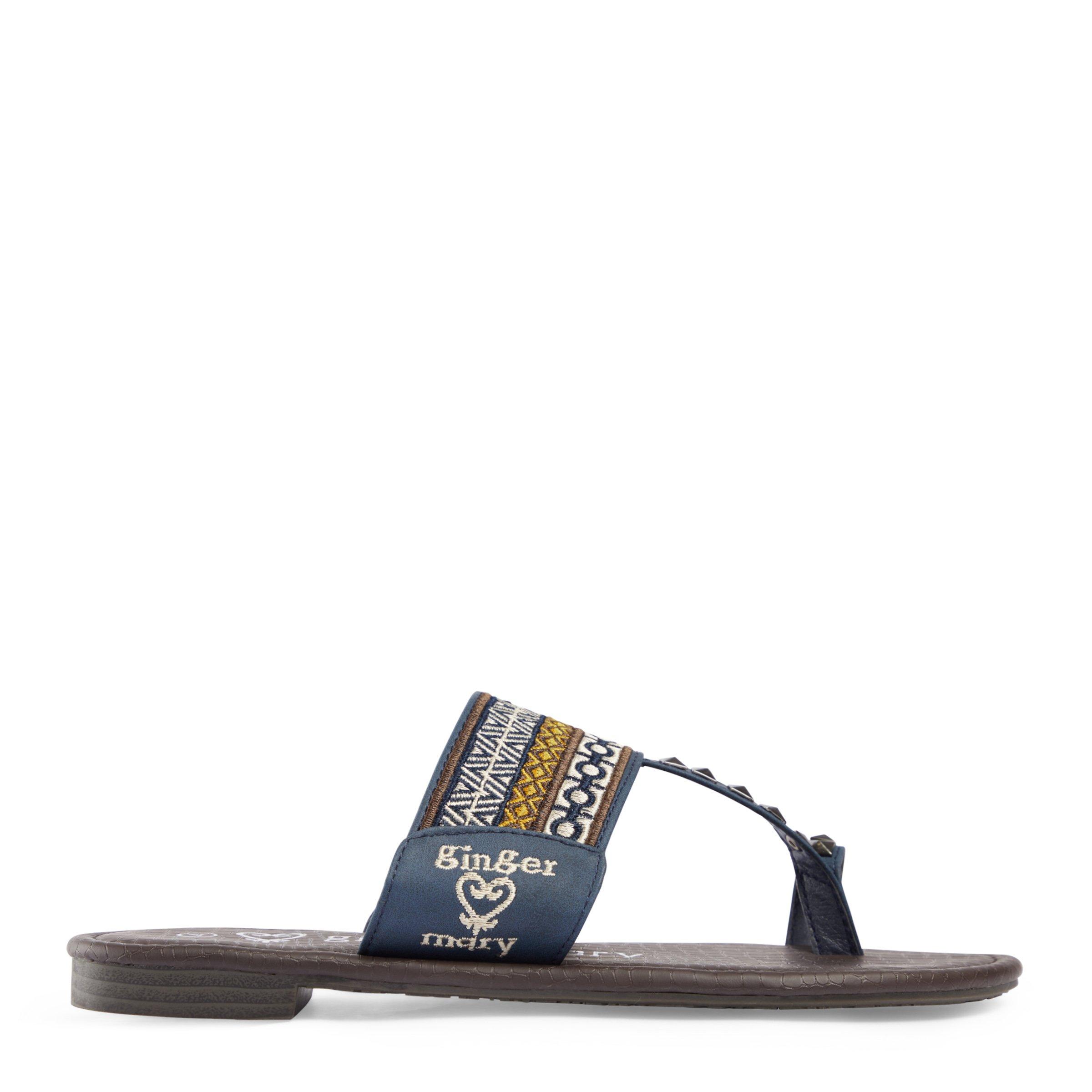 Blue toe post sales sandals