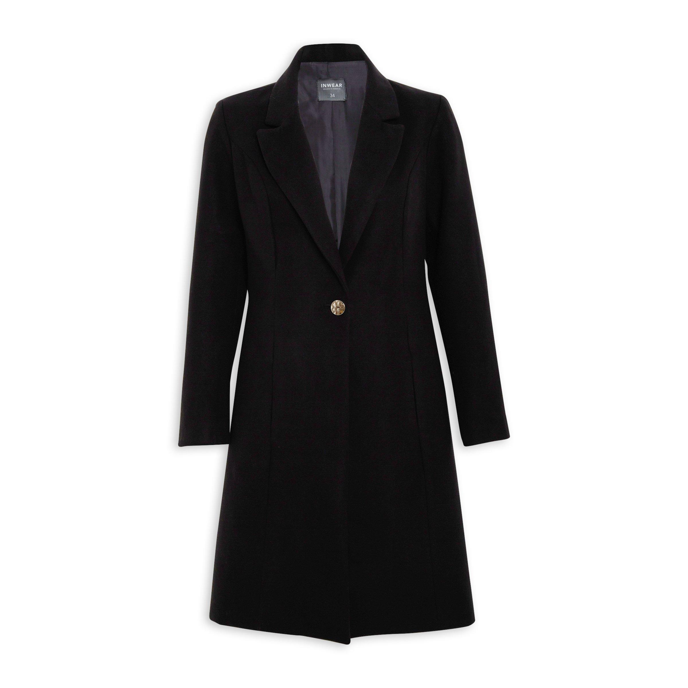 Ladies black sales fitted coat