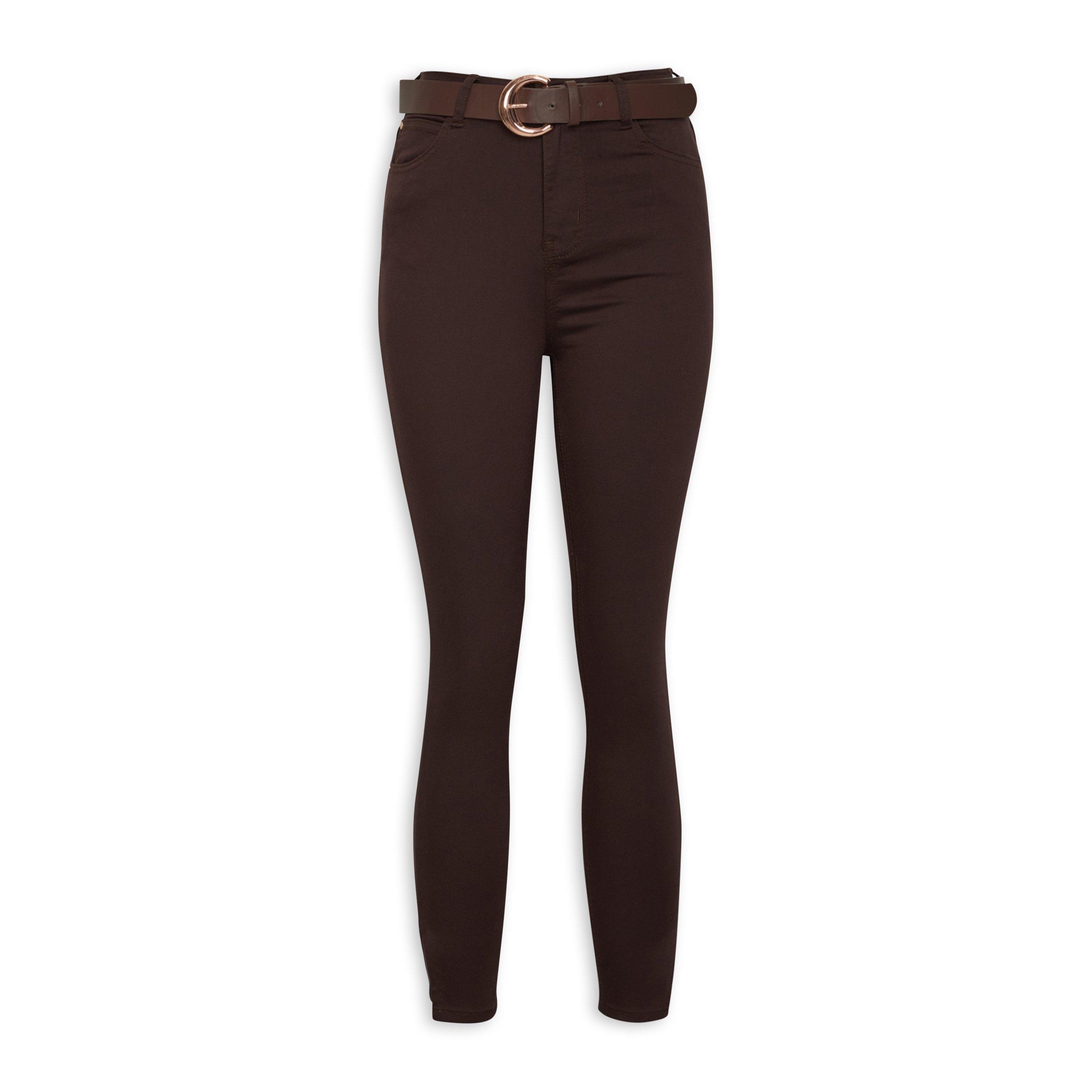 Belted store skinny pants