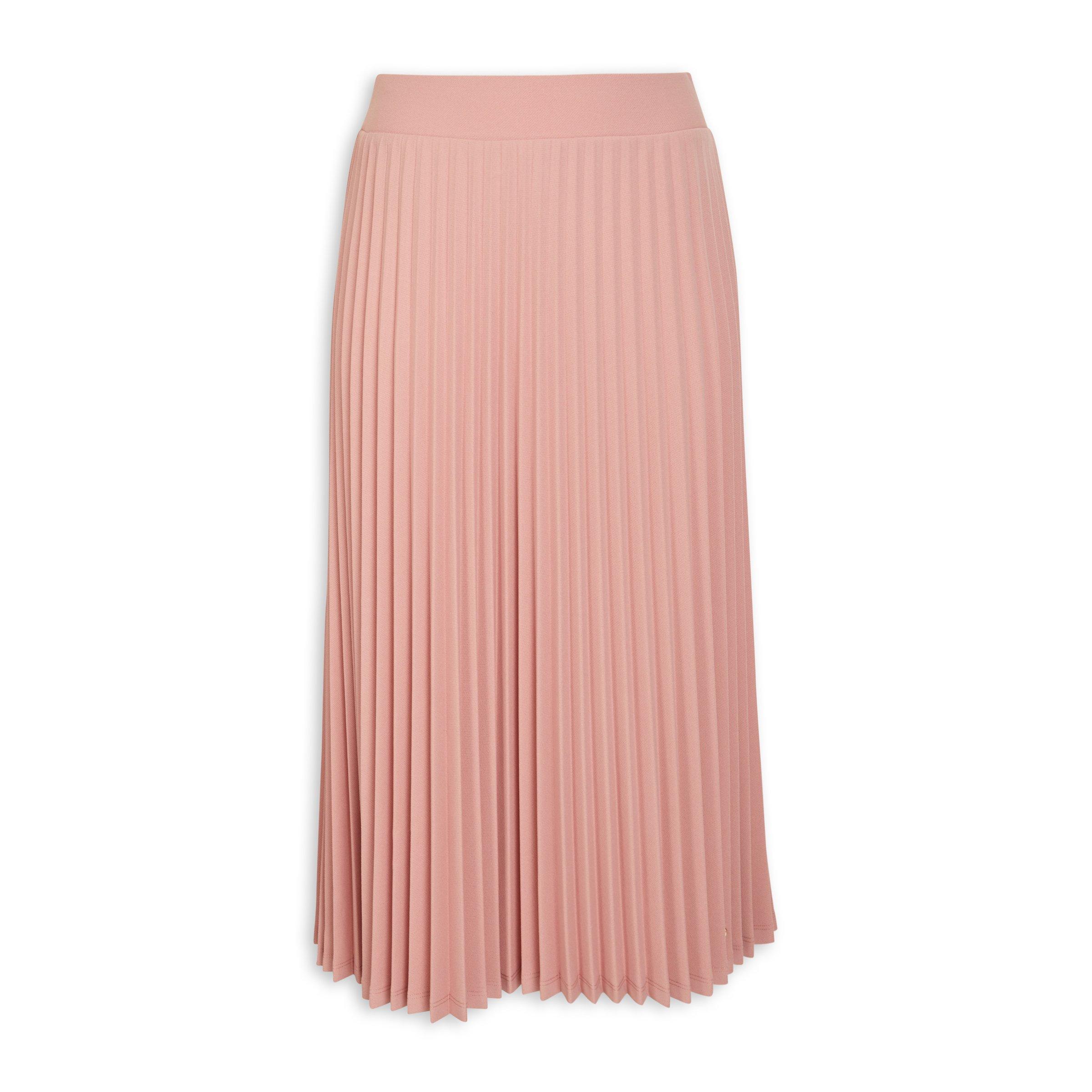 Dusty pink pleated outlet skirt