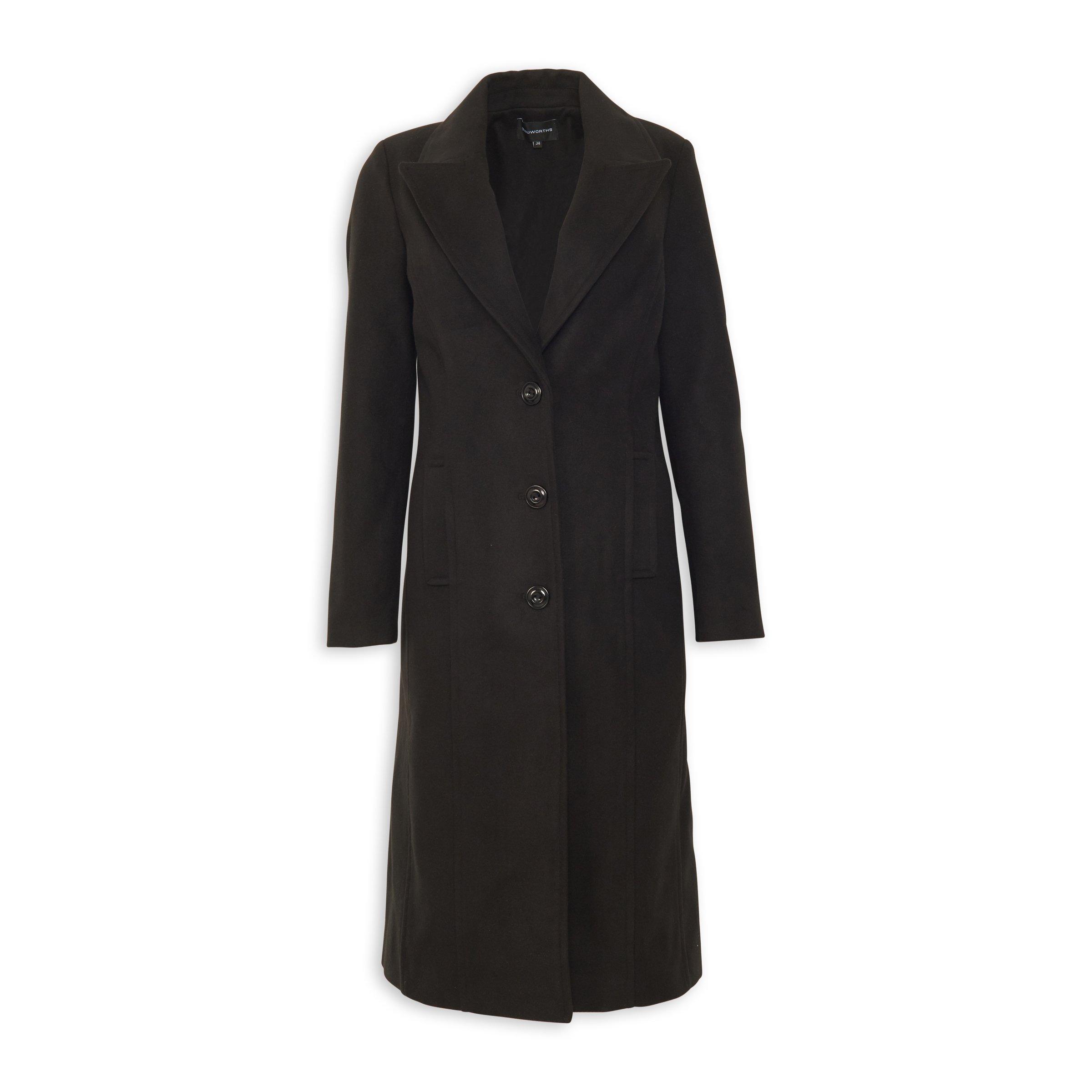 Black long outlet coat with hood