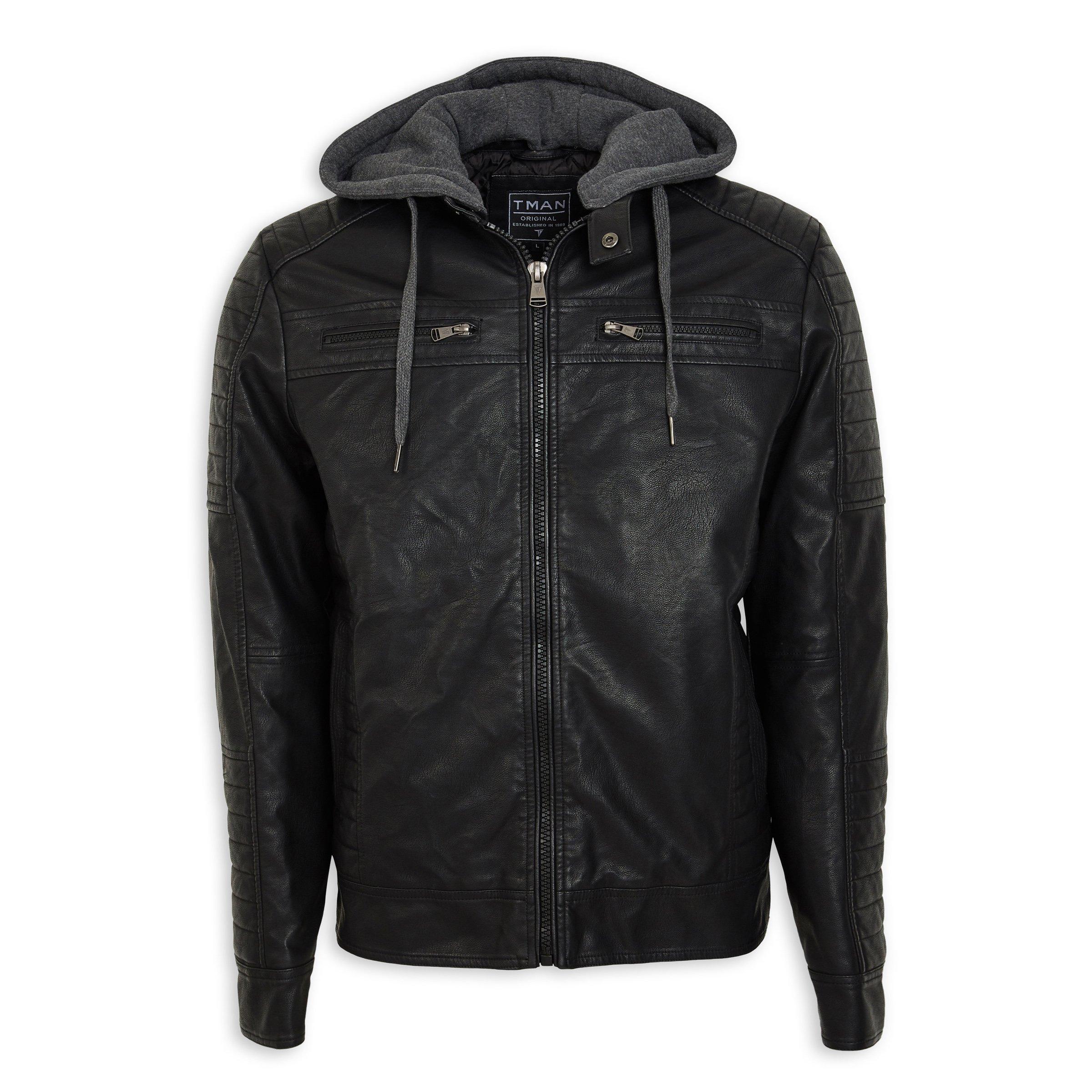 Hooded biker outlet jacket