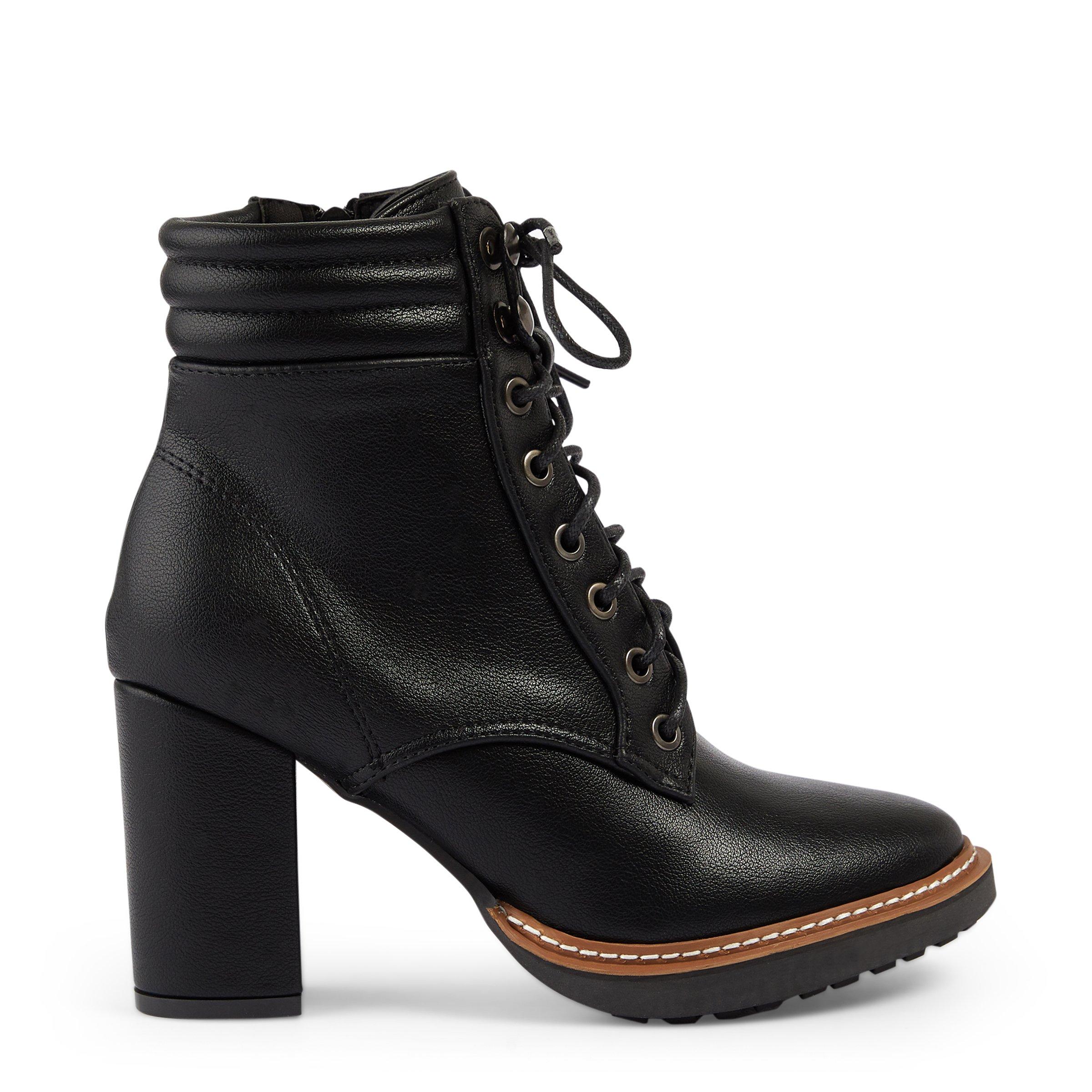 Black lace on sale up shoe boots