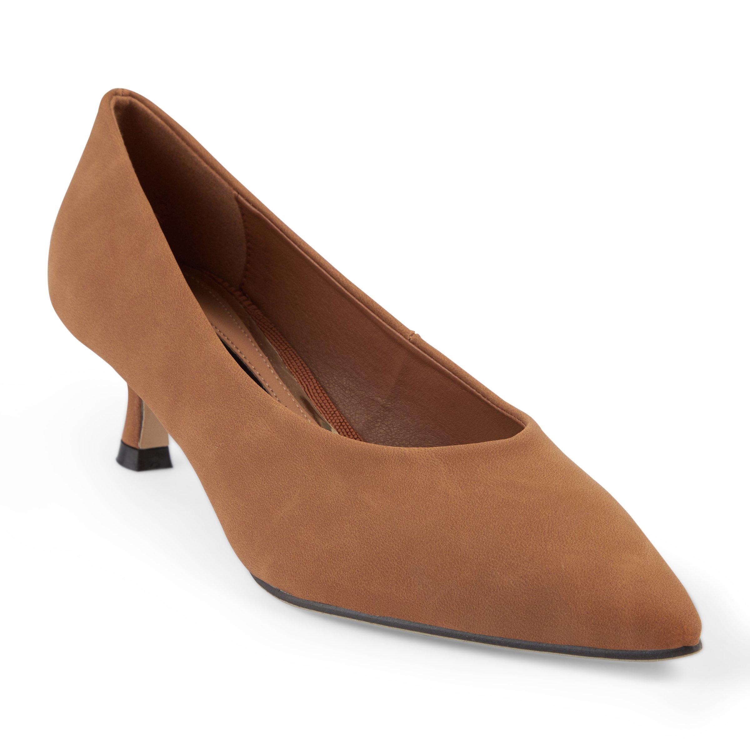 Ladies tan hot sale court shoes