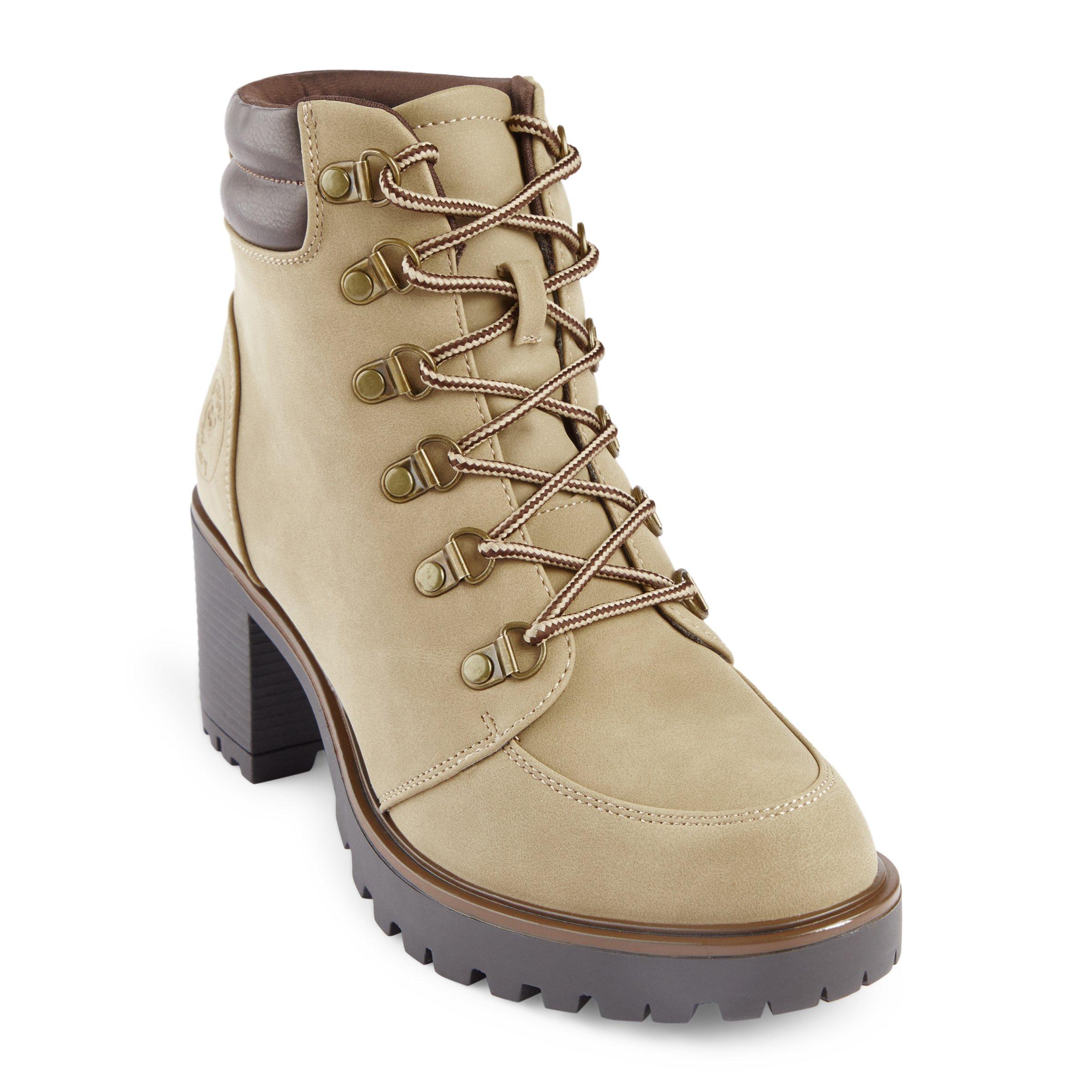 Heeled hot sale hiking boots