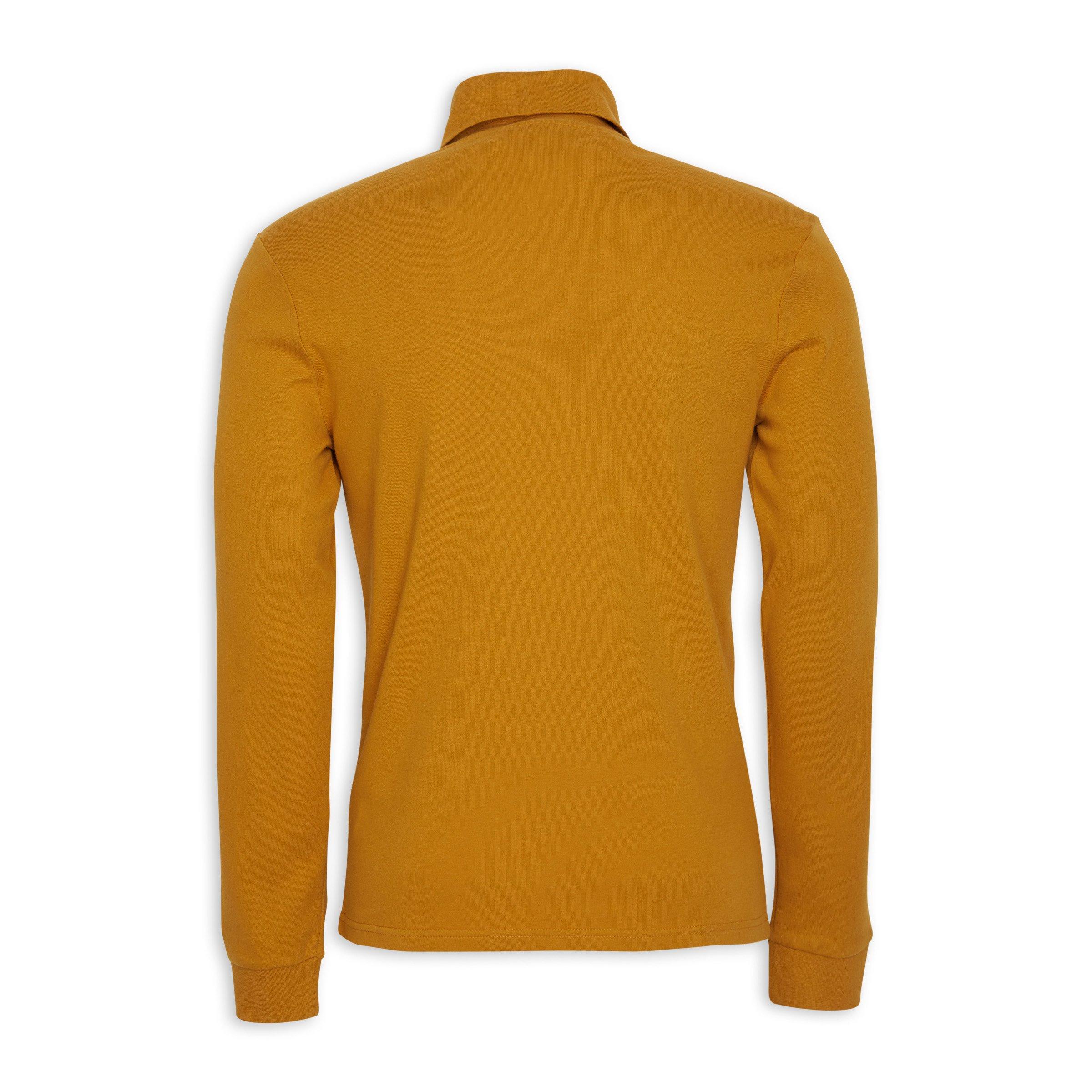 Mens mustard outlet polo neck