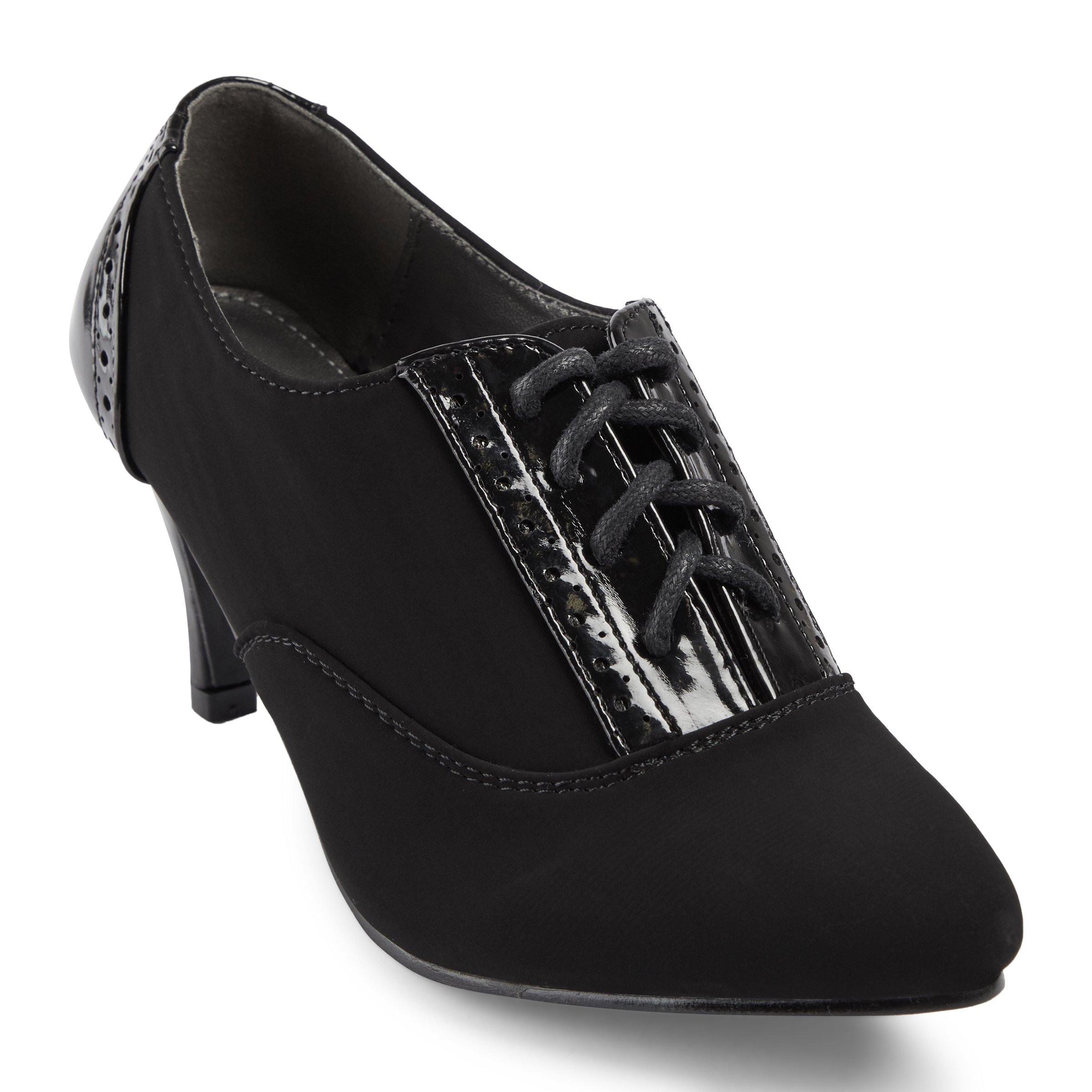 Black Heeled Lace Up Shoe (3057697)