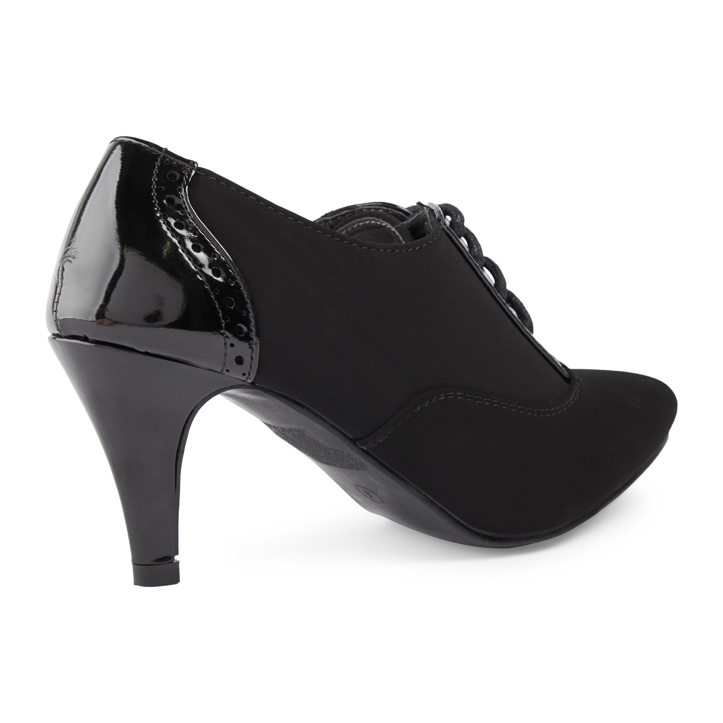 Black Heeled Lace Up Shoe (3057697)