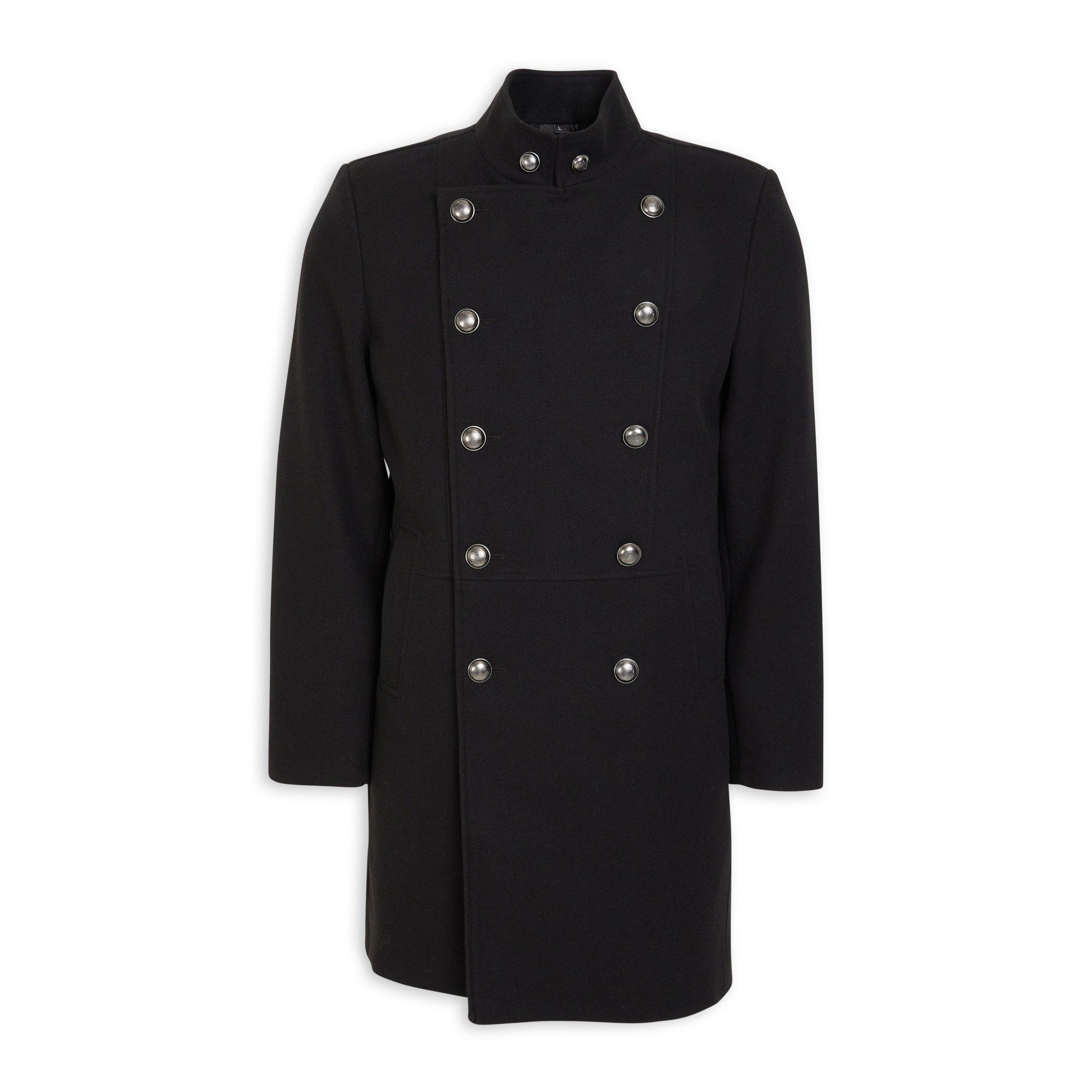 Black military coat outlet mens