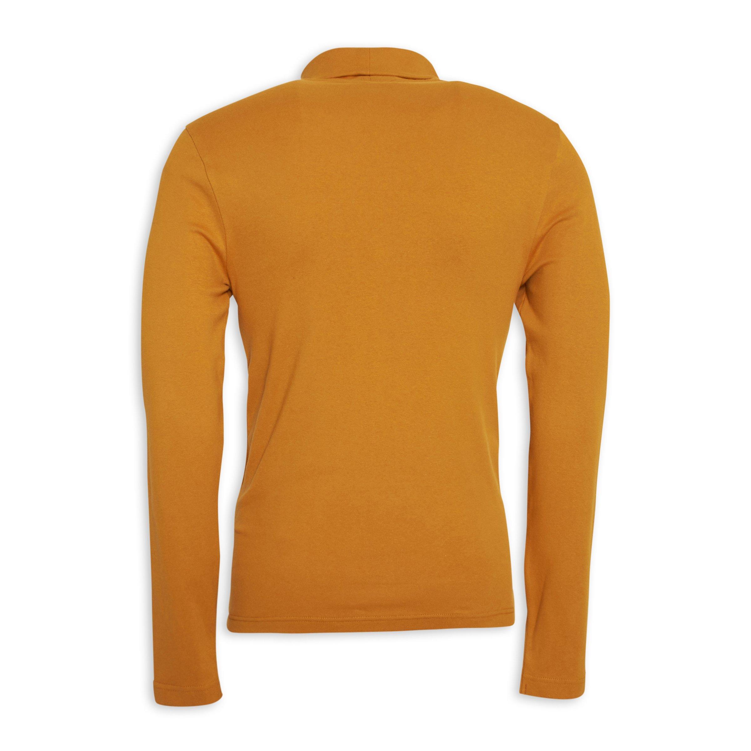 mens mustard polo neck