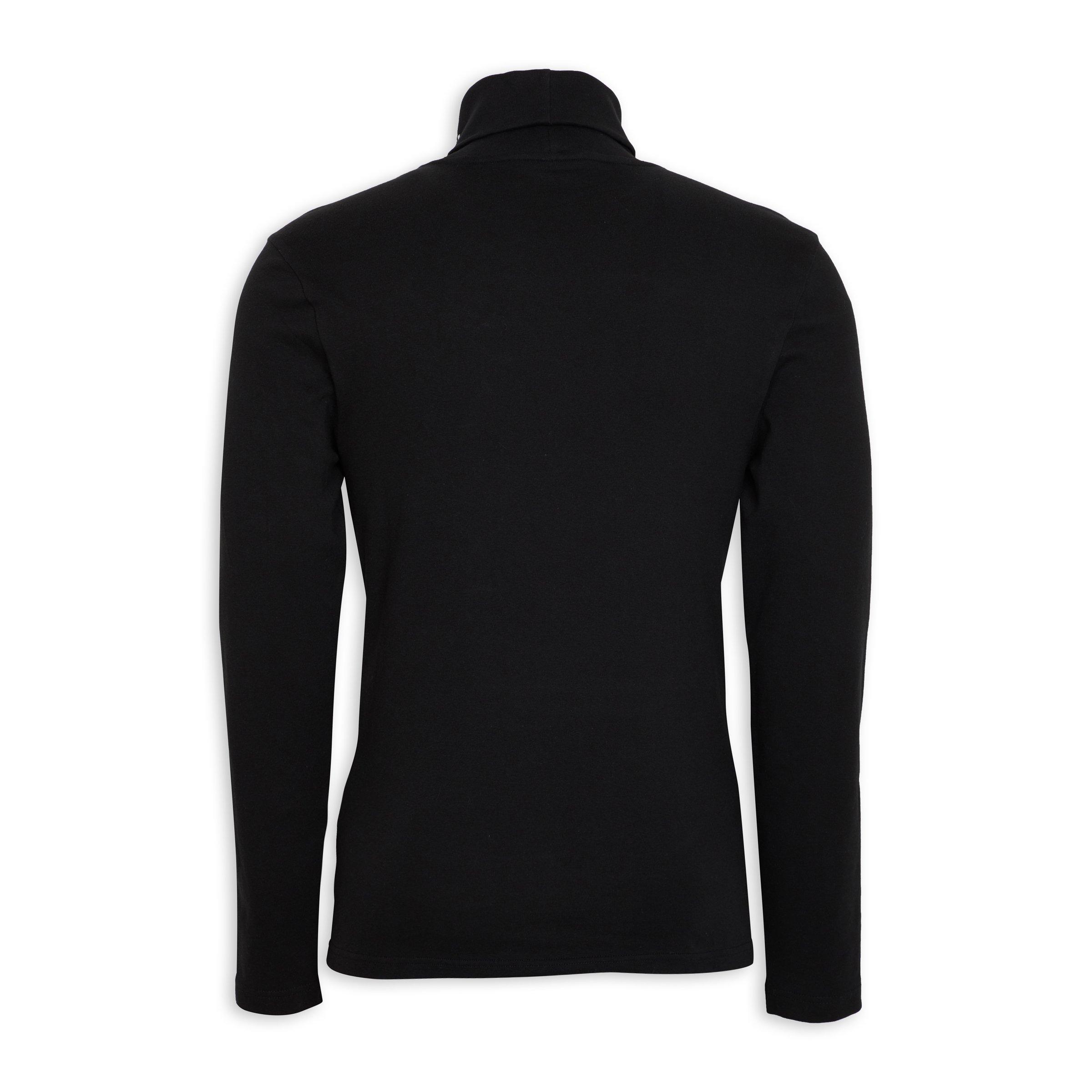 Mens black polar neck sale