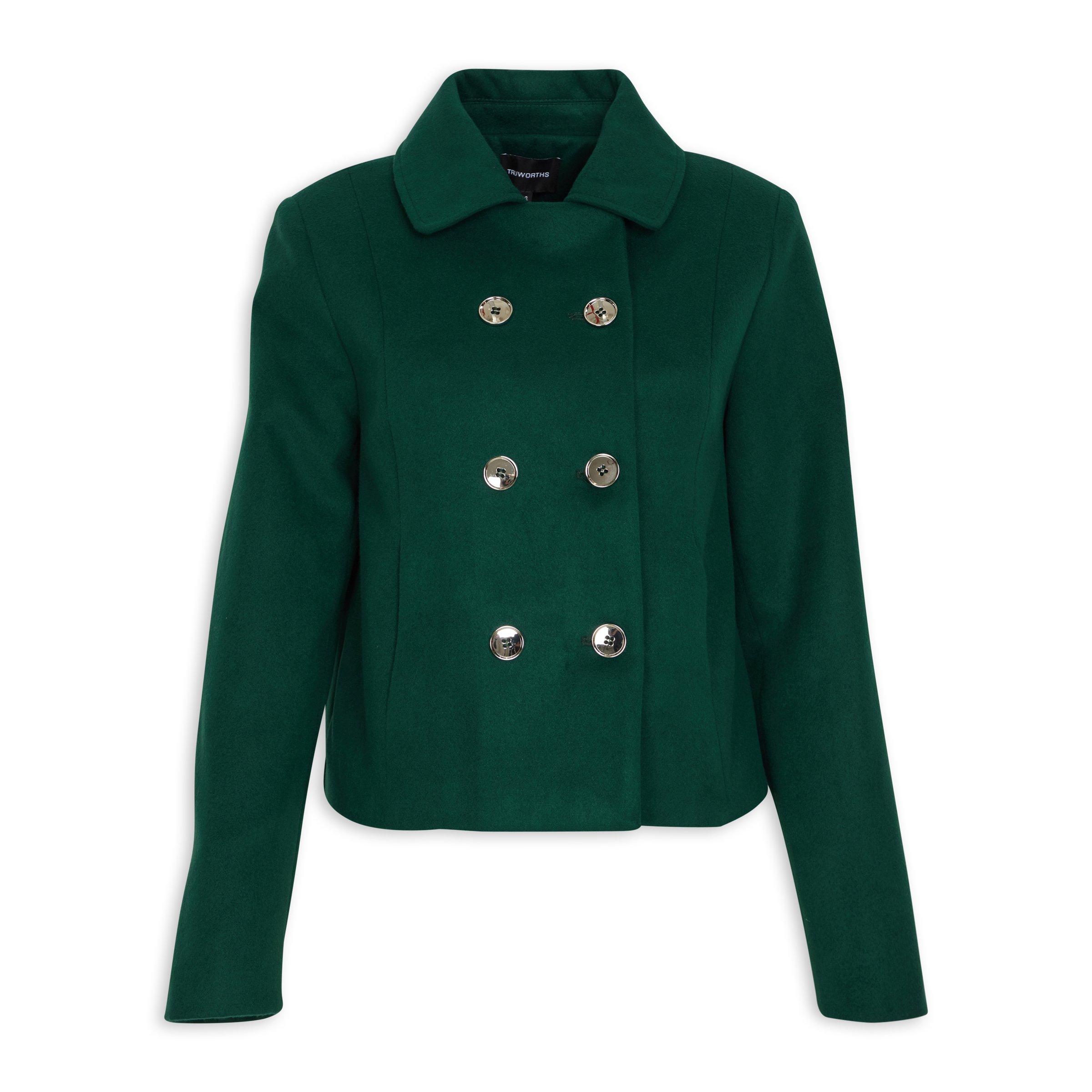 Green on sale short coat