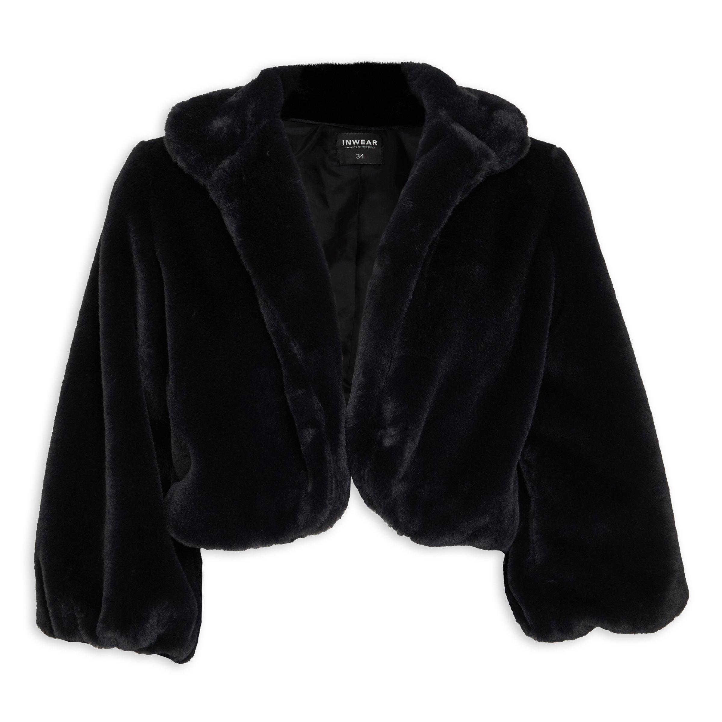 Black fluffy cheap bolero