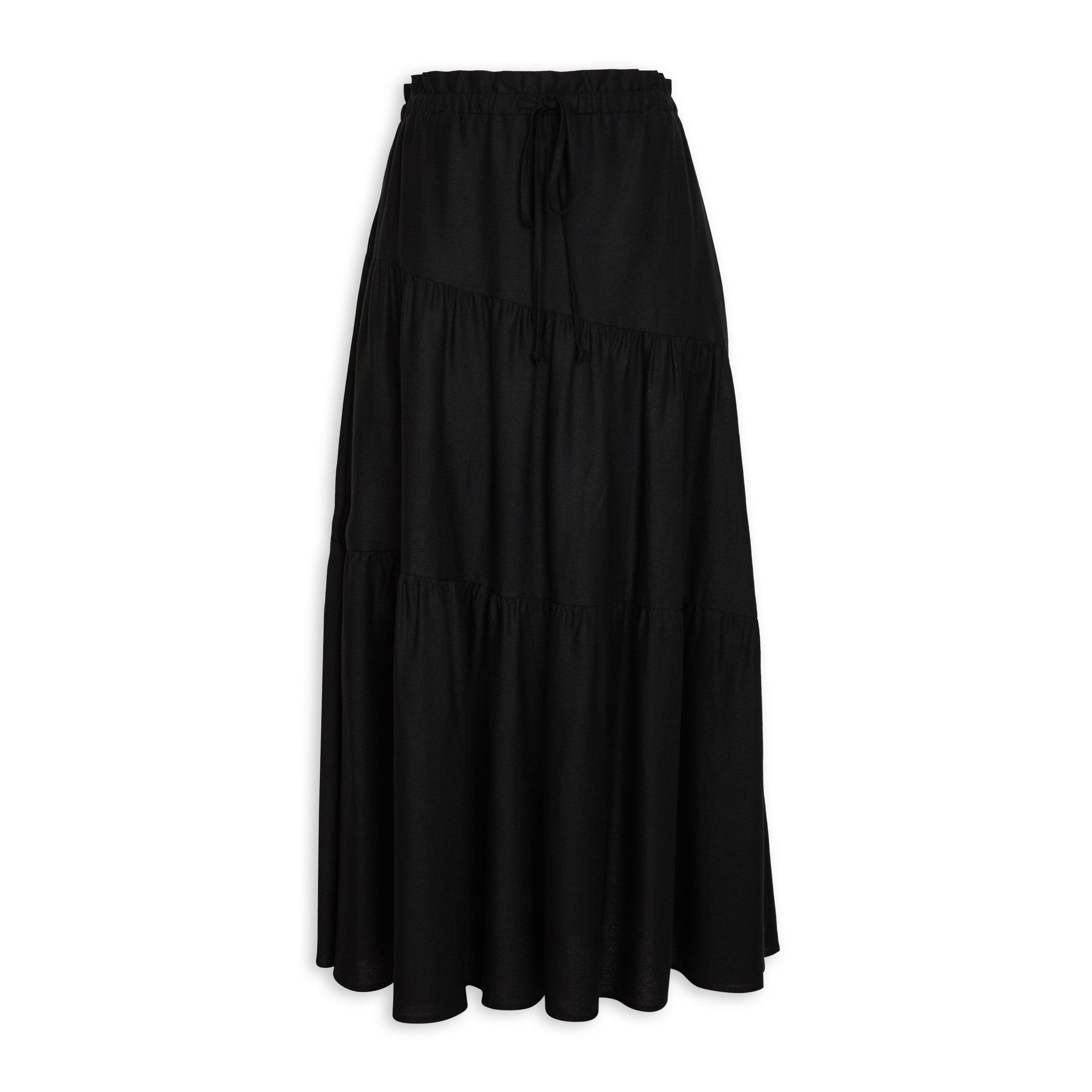 Black layered skirt uk sale