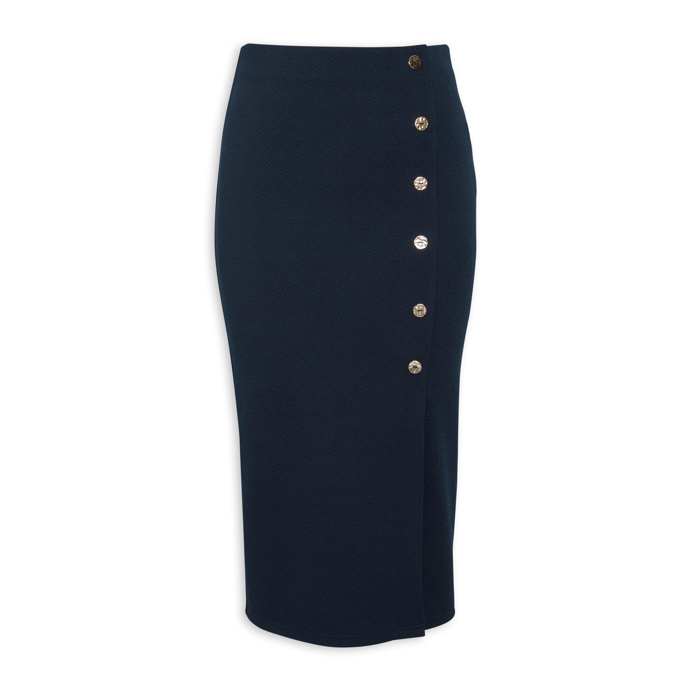 Navy skirt with clearance buttons