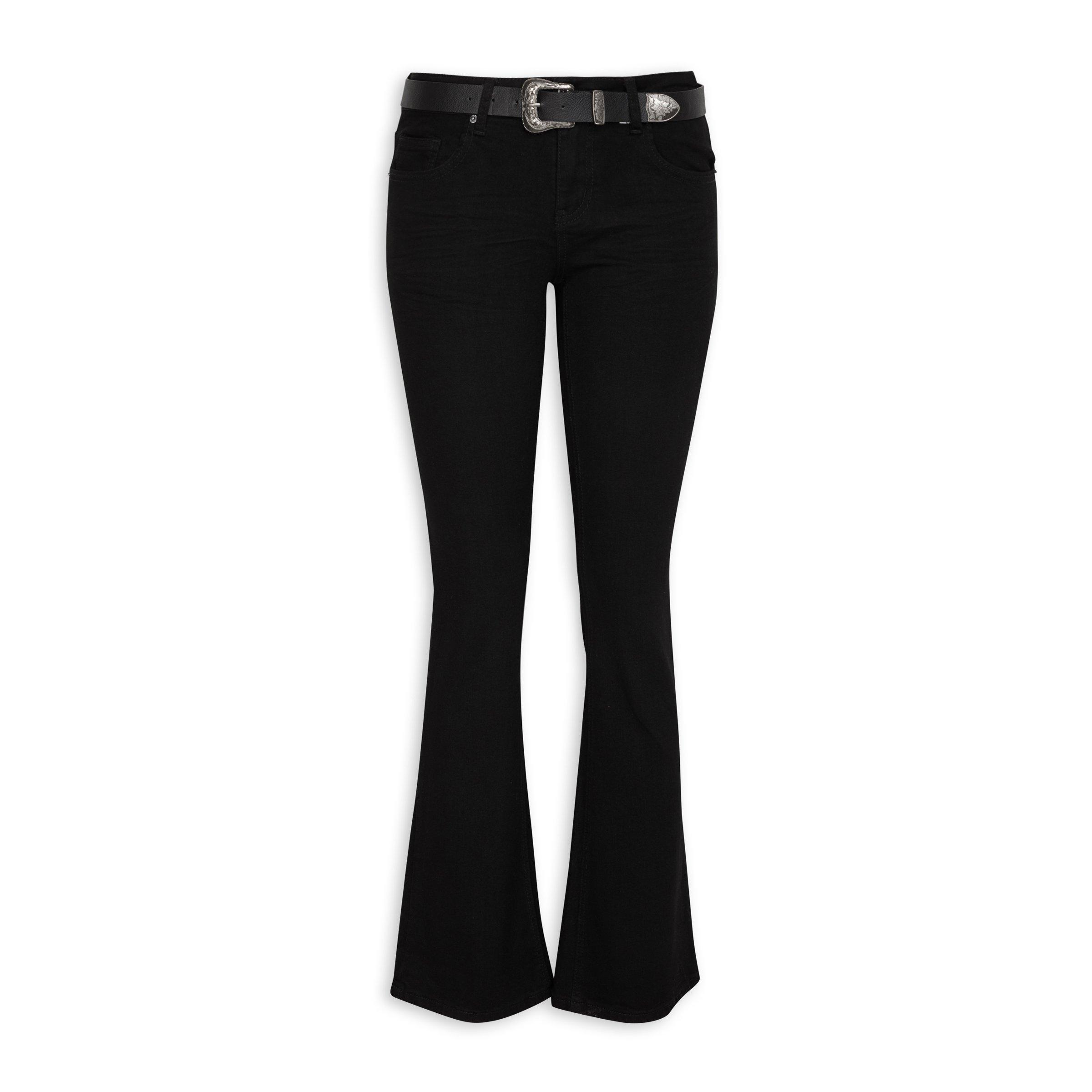 Ladies black bootleg store jeans