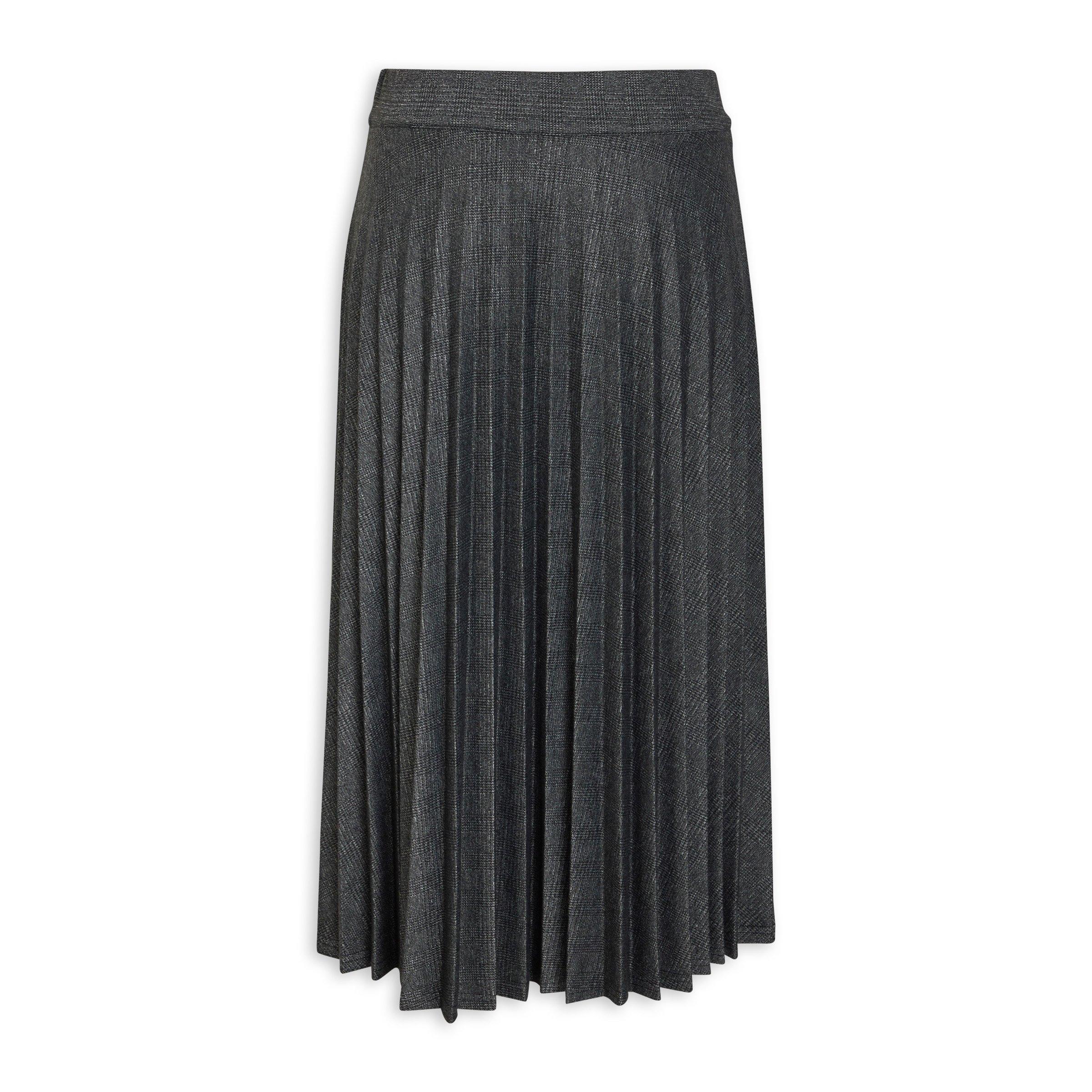 Dark grey outlet pleated skirt