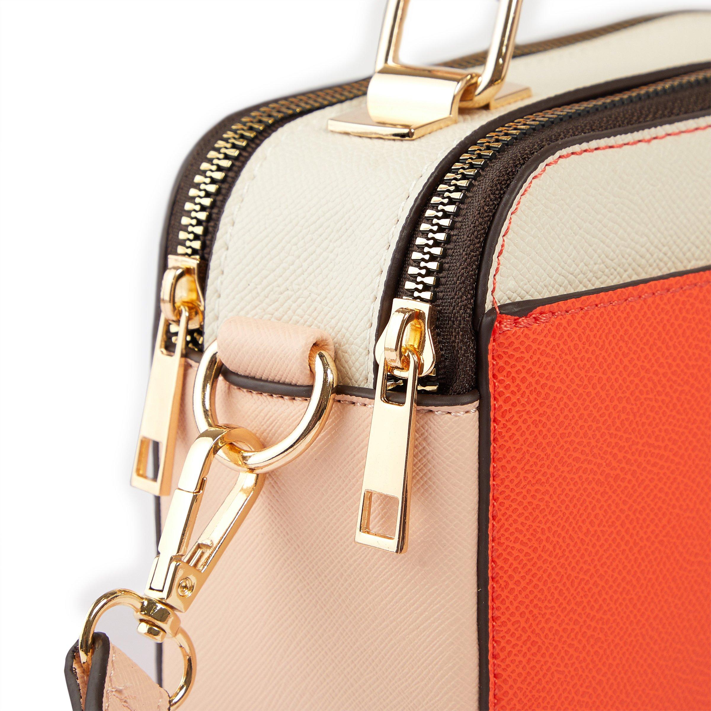 Orange leather discount cross body bag