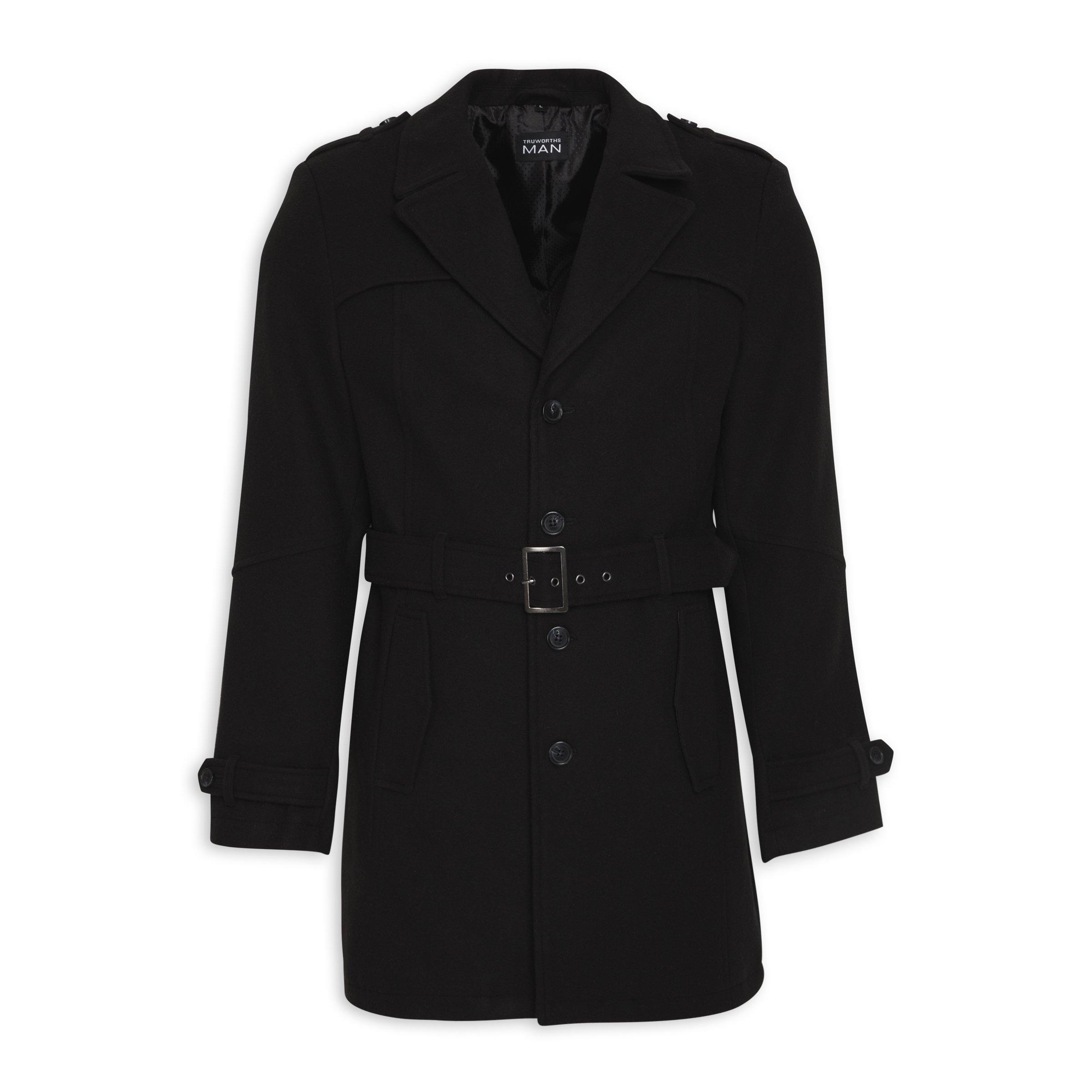 Black 2025 melton coat