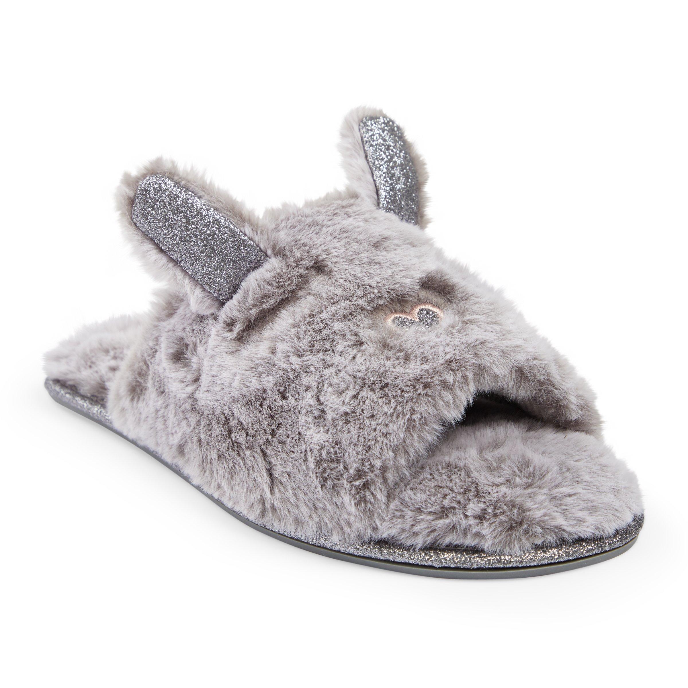 Open toe bunny discount slippers
