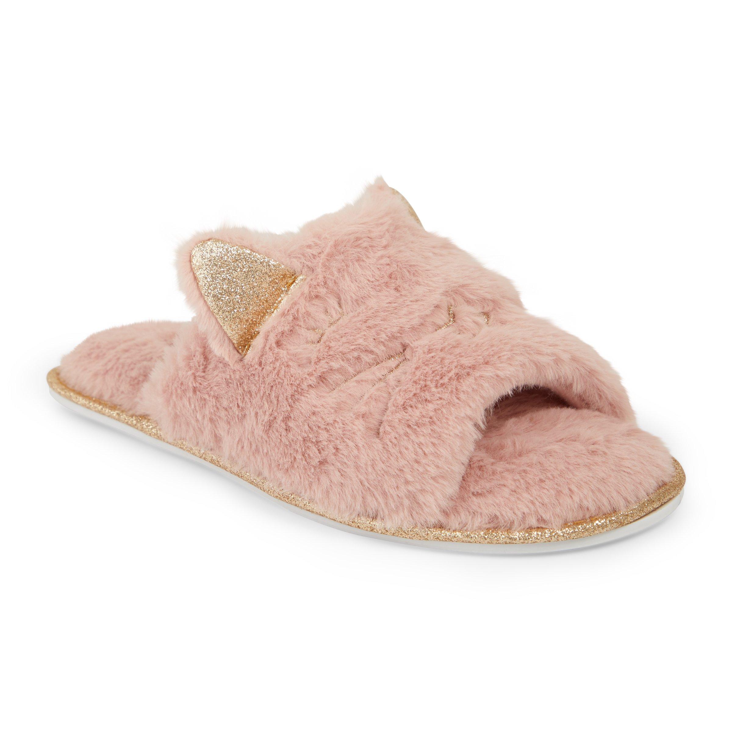 Pink open 2025 toe slippers