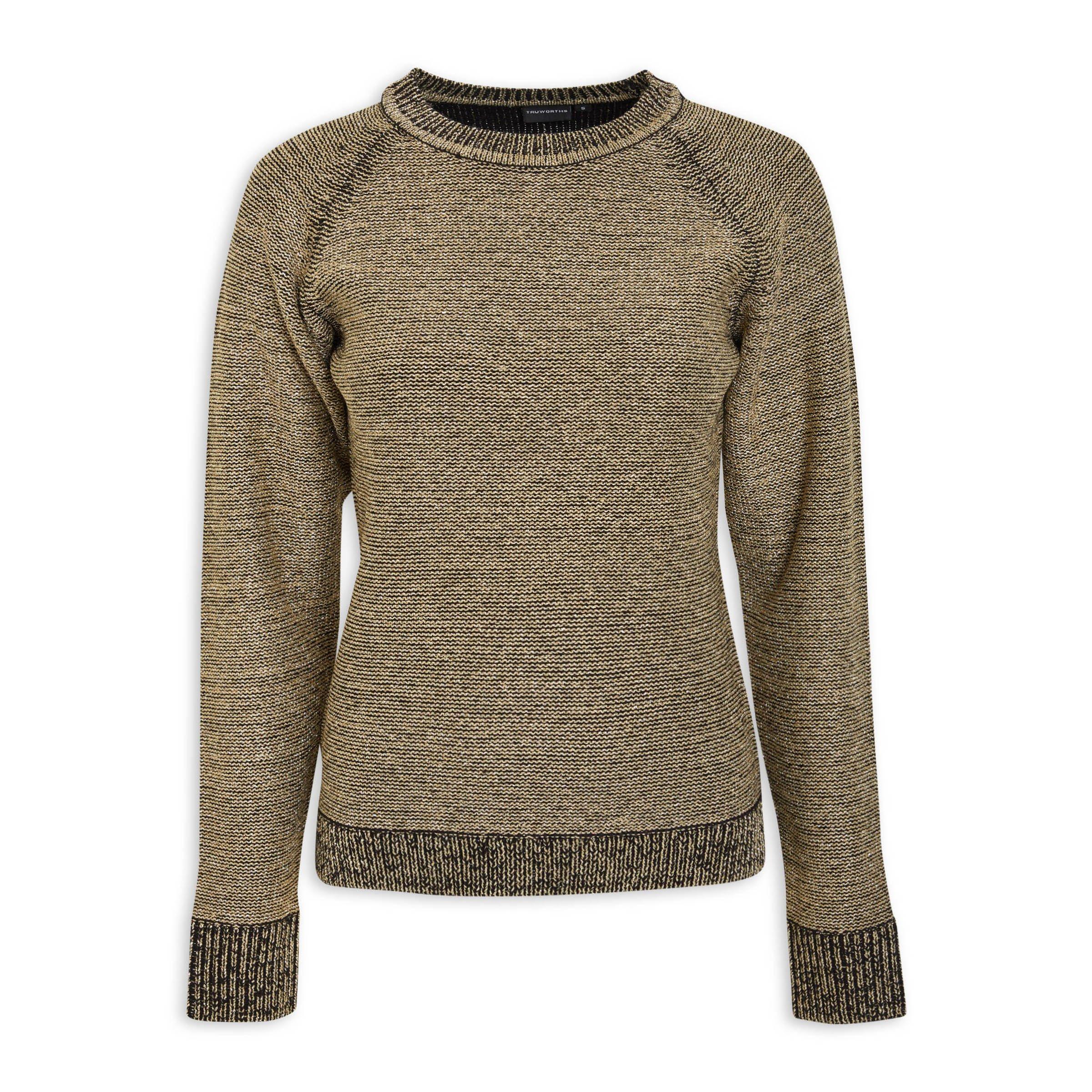 Black and clearance gold sweater women's