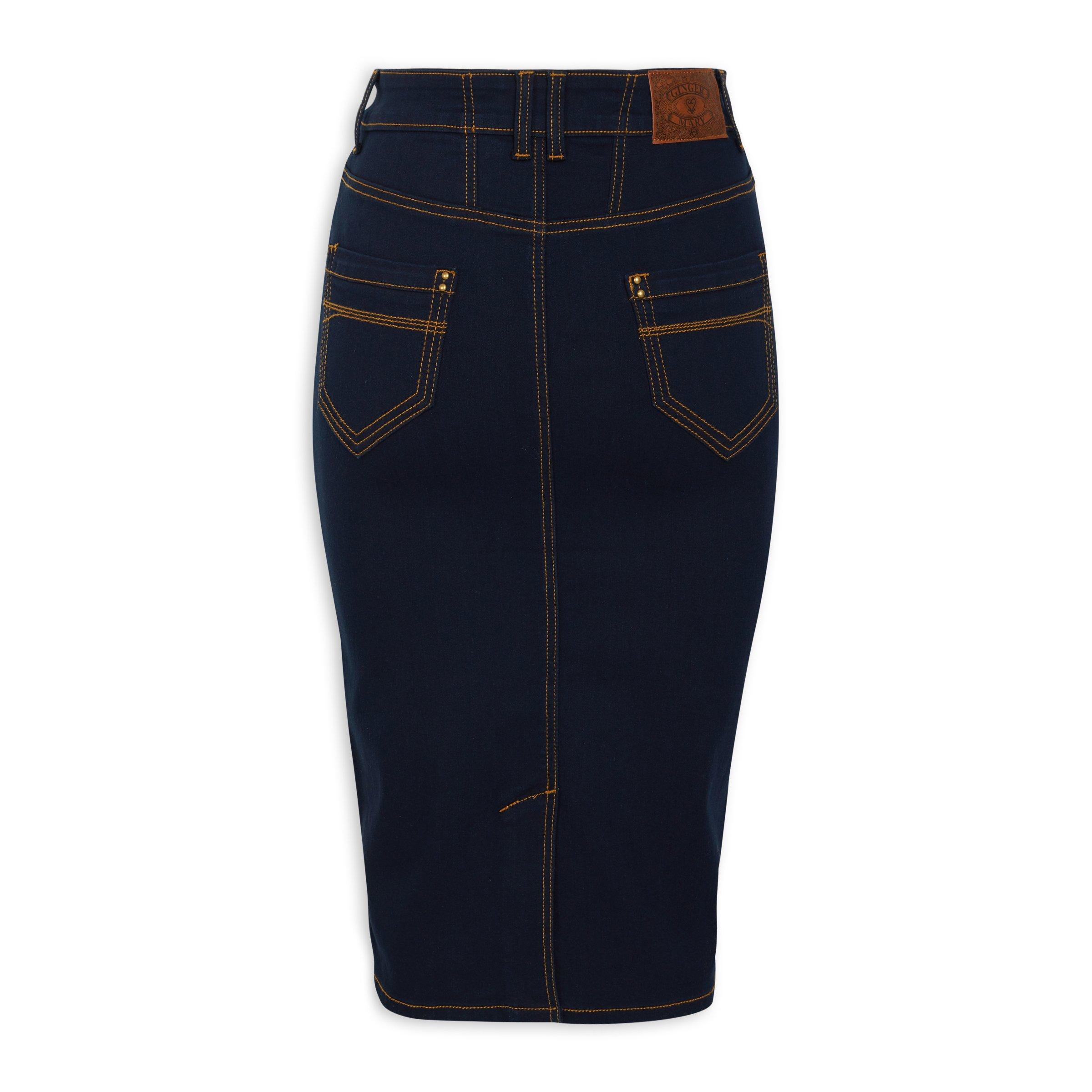 Navy blue 2024 jean skirt