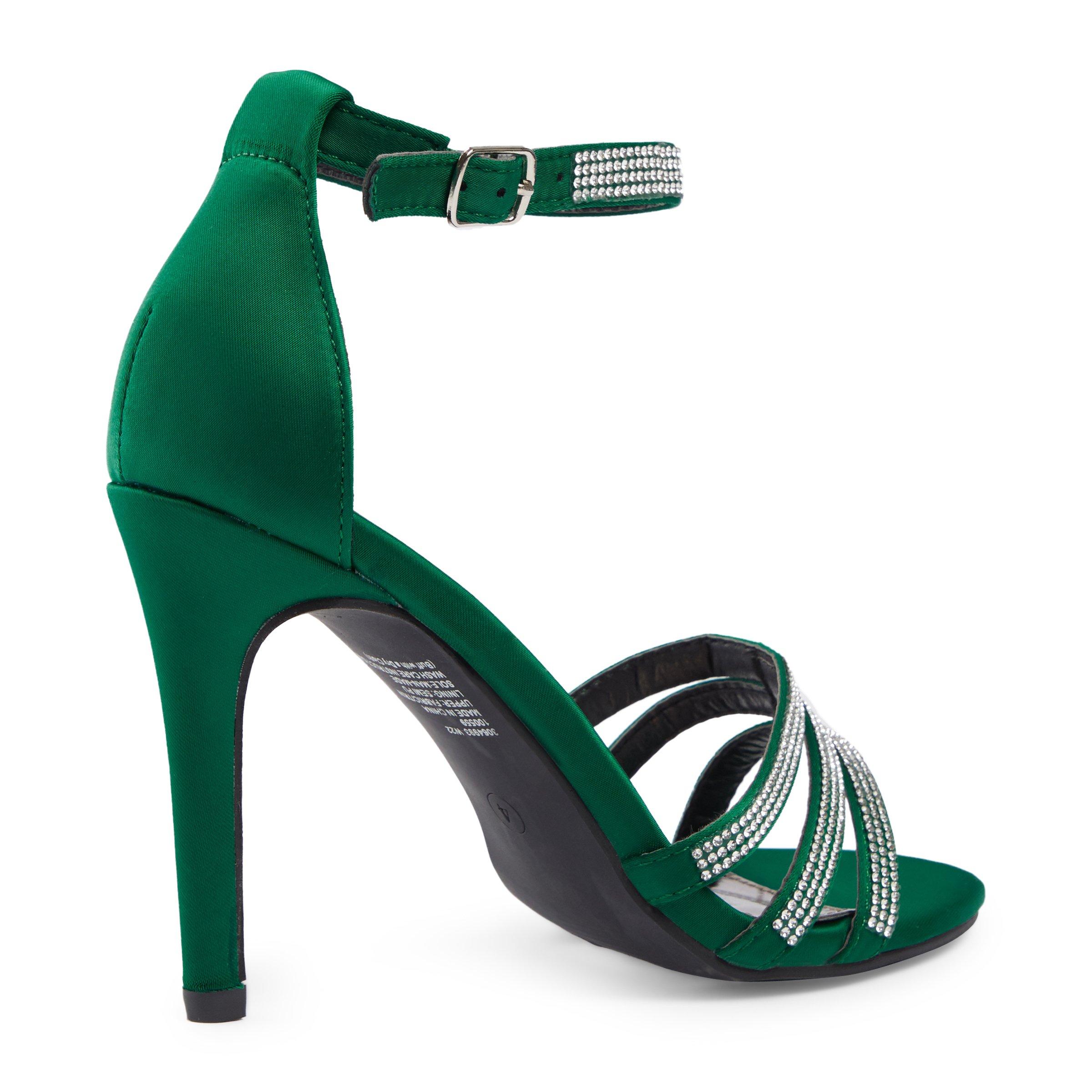 Green ankle 2024 strap shoes