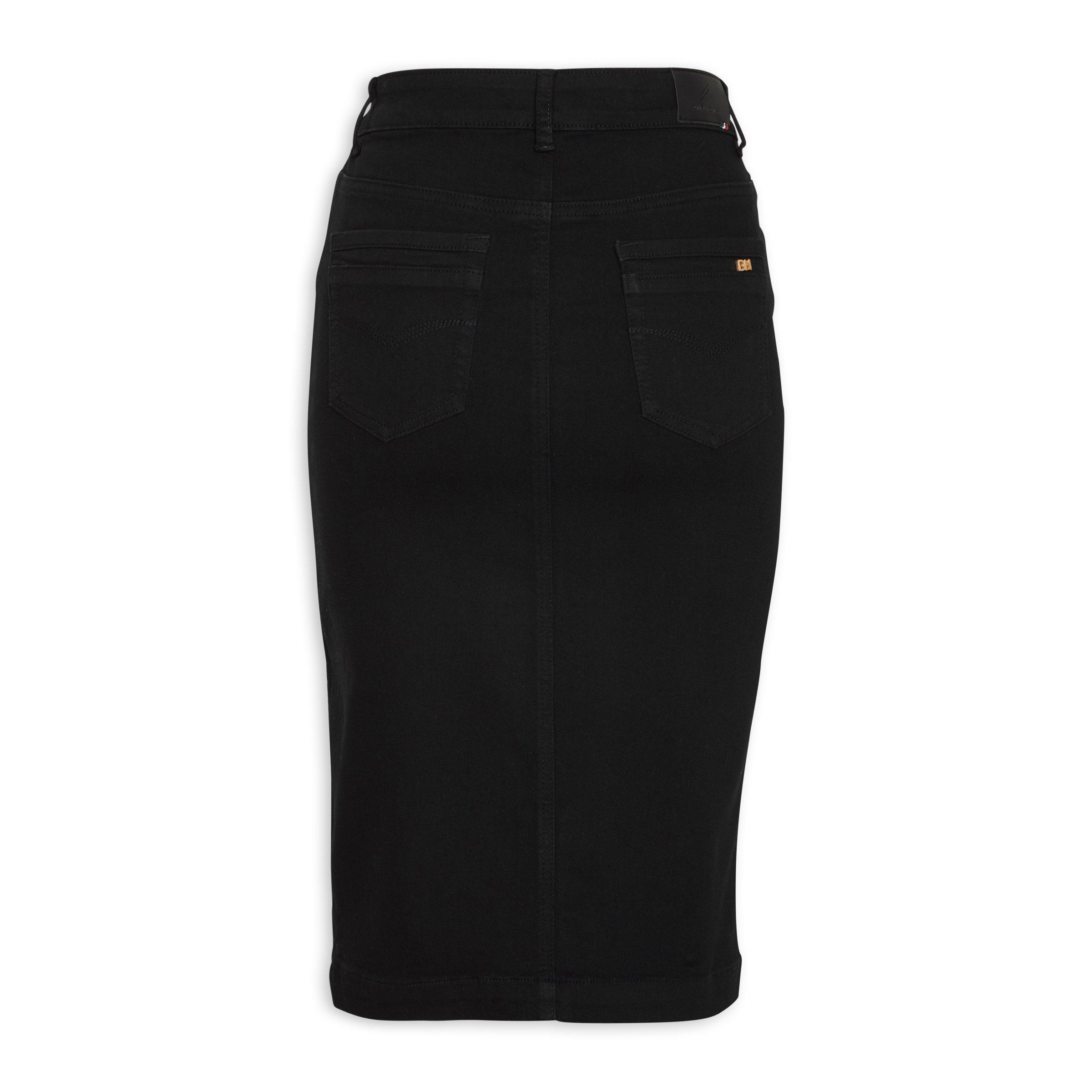 Black deals jean skirt