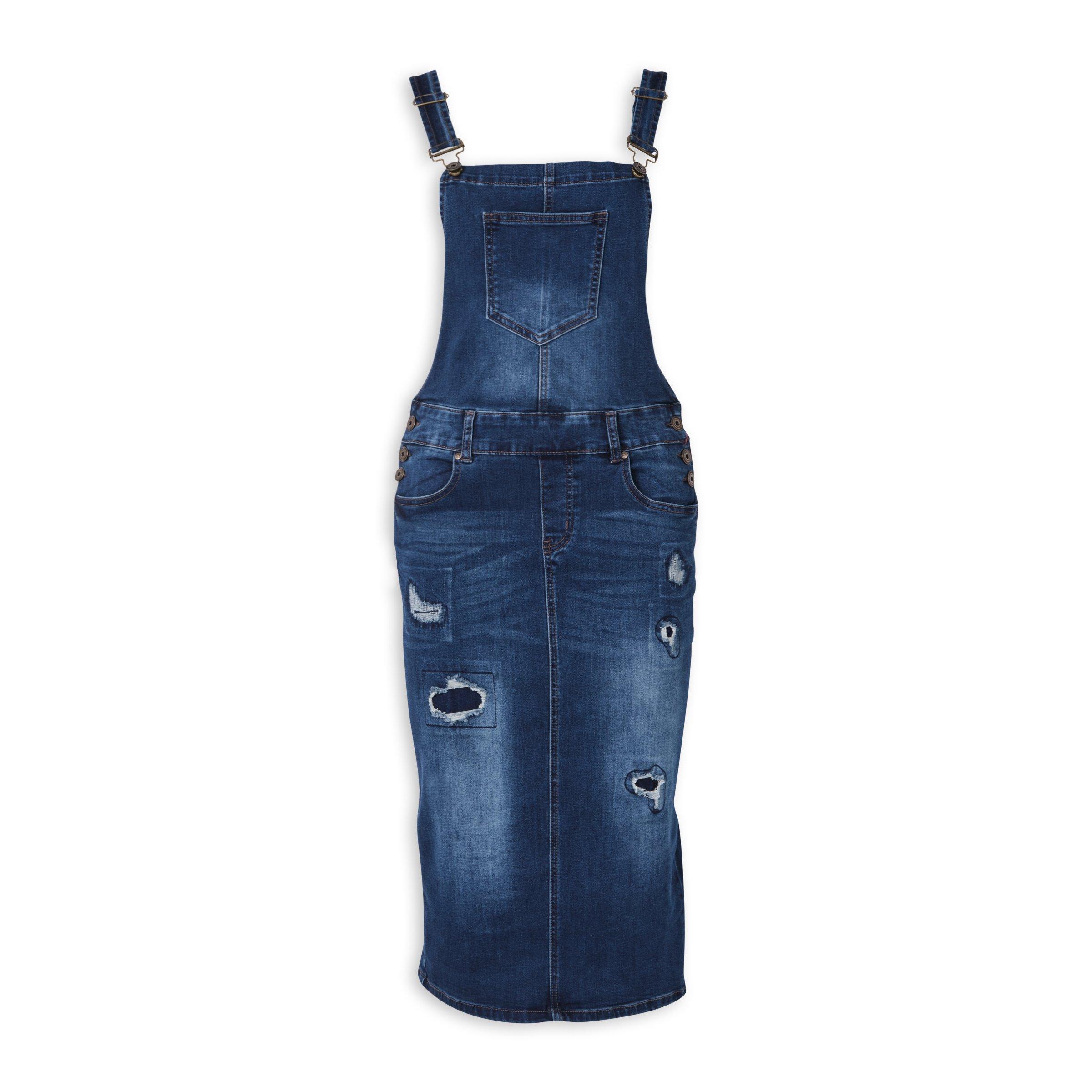 Indigo Denim Dungaree Skirt (3065623)