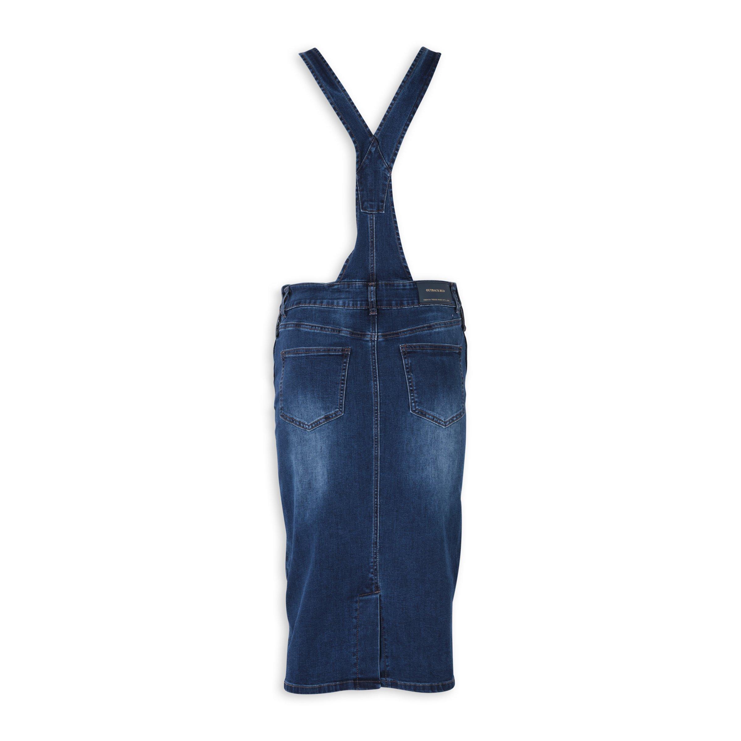 Indigo Denim Dungaree Skirt (3065623)