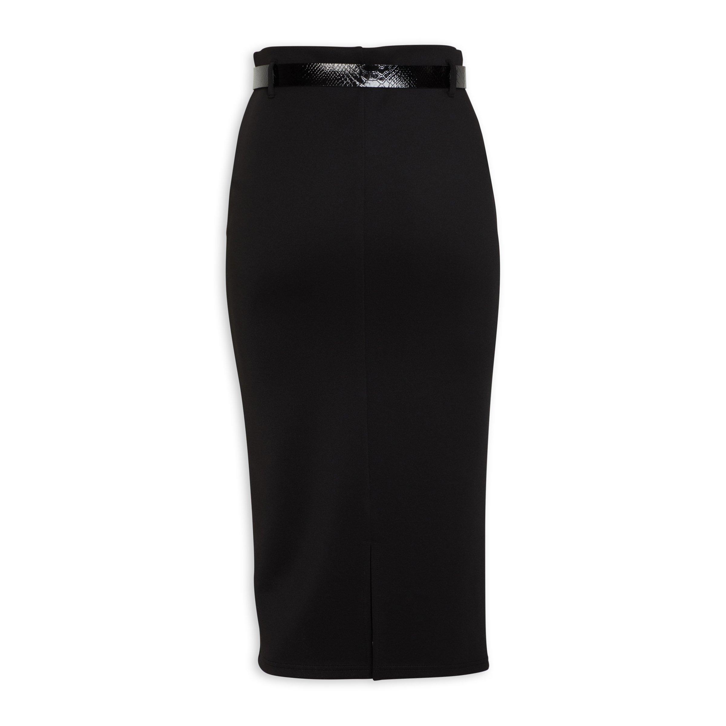 BLACK BODYCON SKIRT