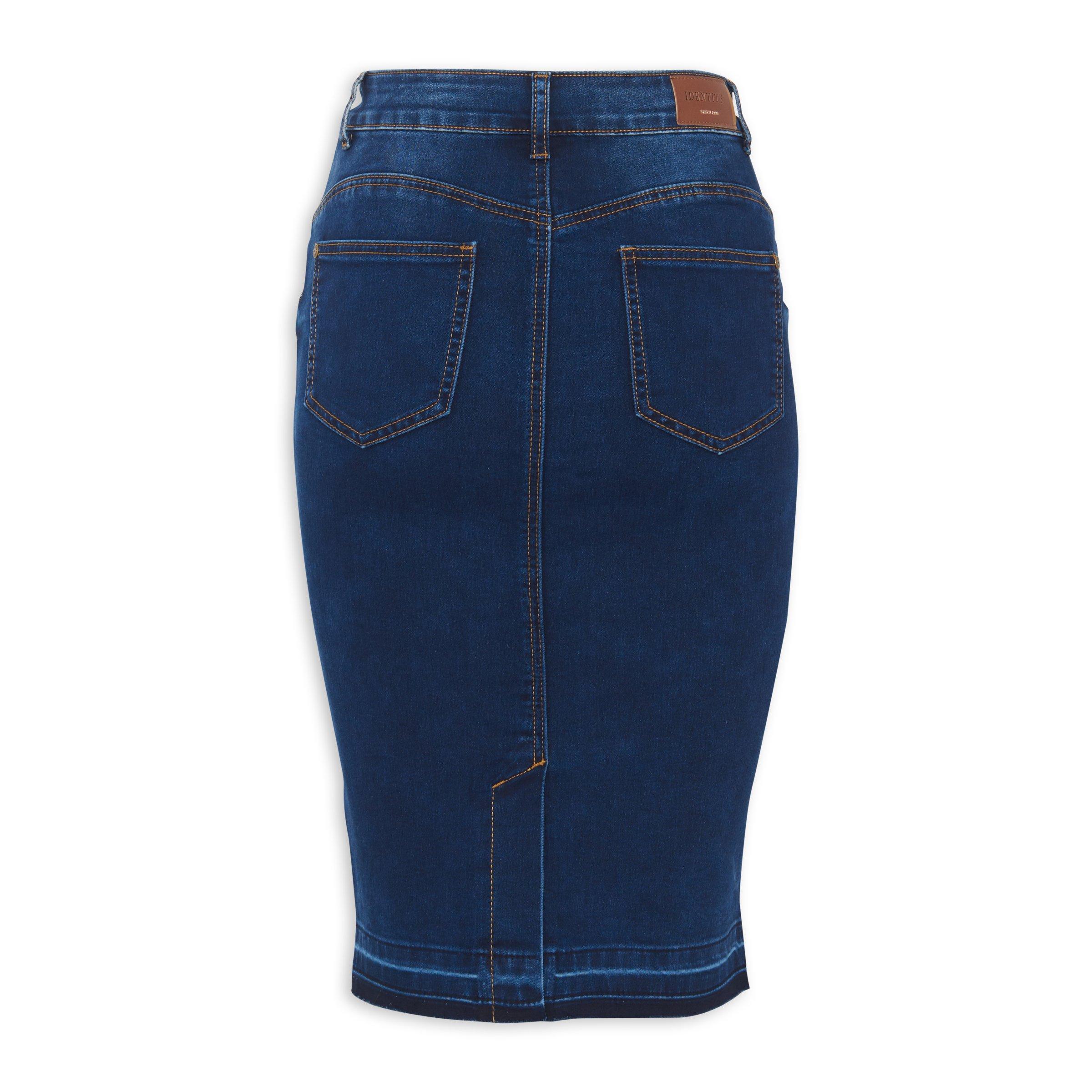 Mint velvet indigo outlet denim pencil skirt