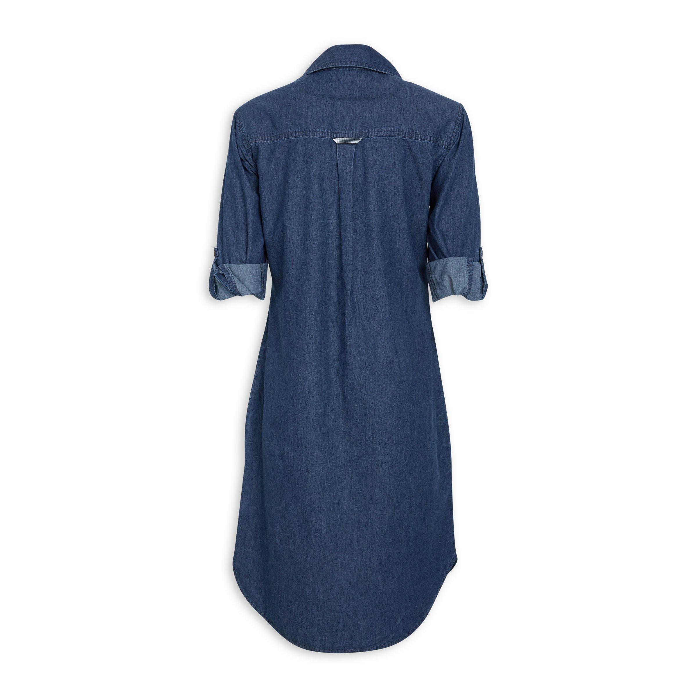 Indigo denim shirt dress best sale