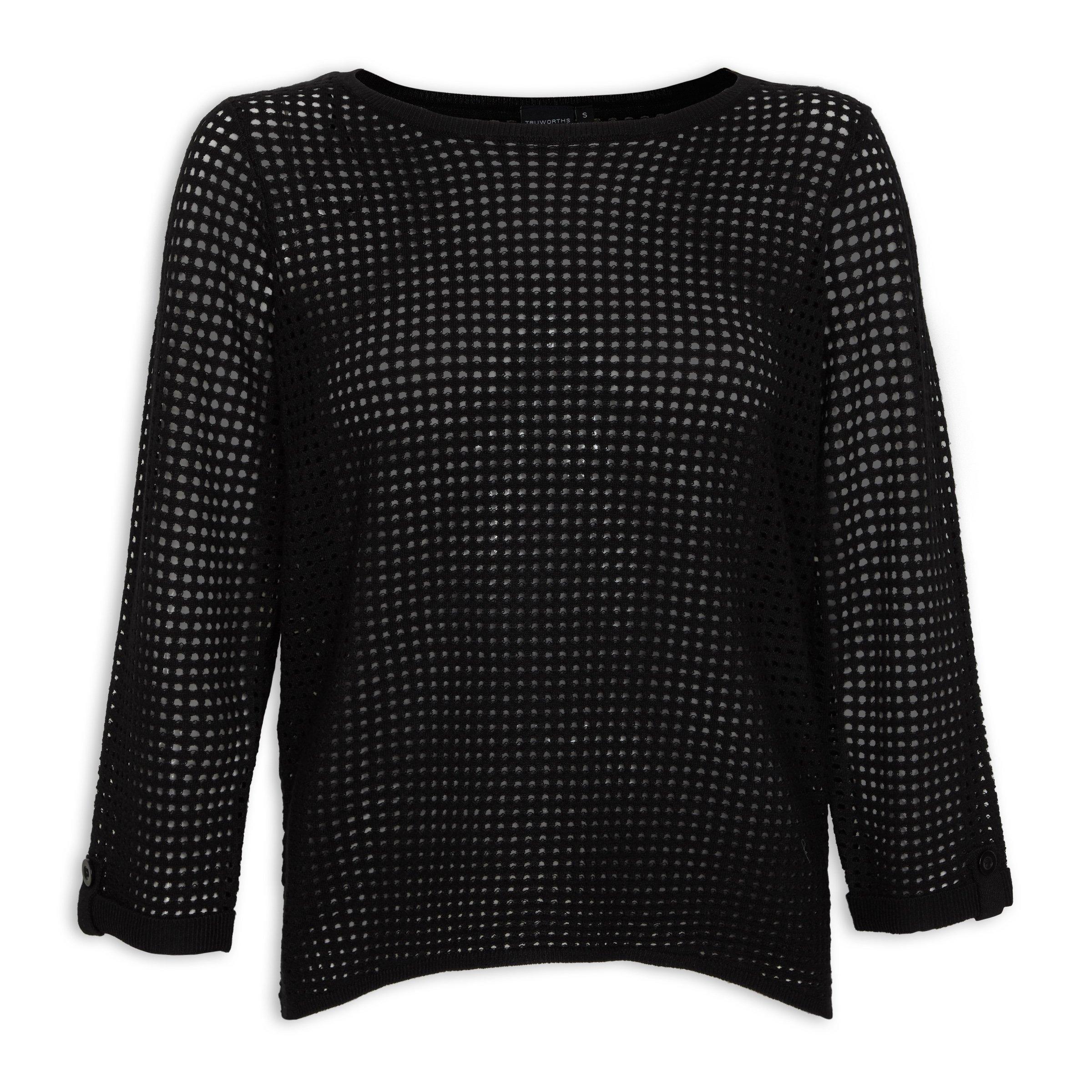 Black top mesh jumper