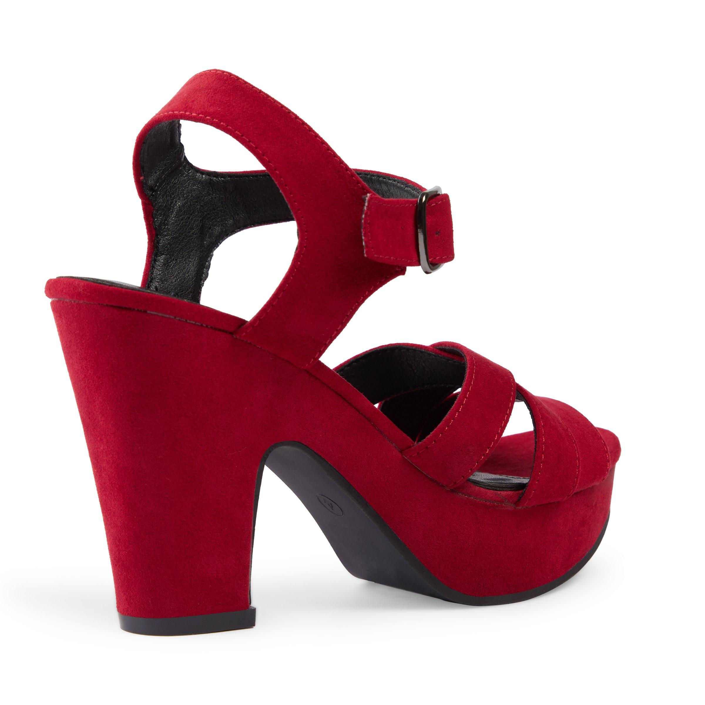 Red deals platform shoes