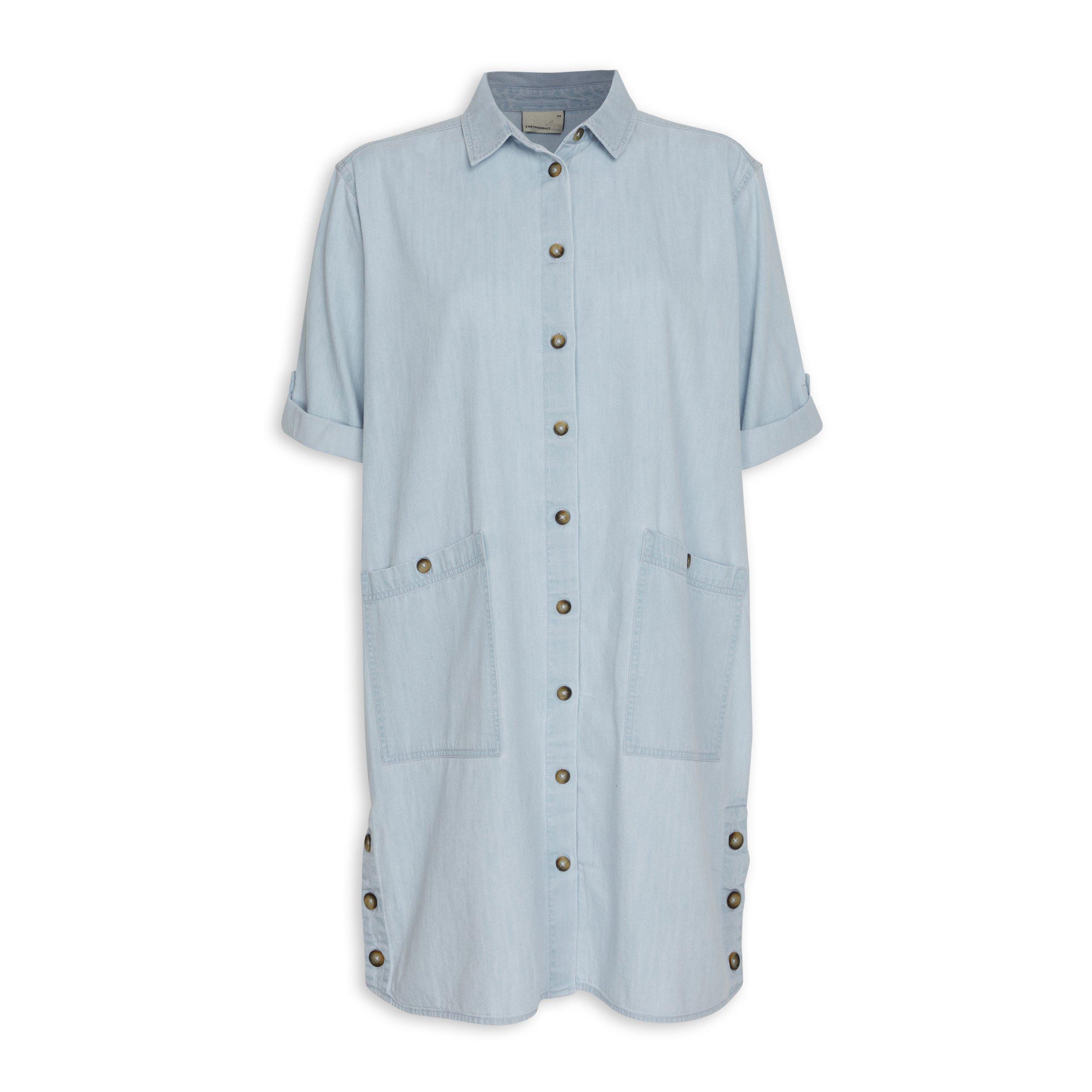 Pale blue denim outlet dress