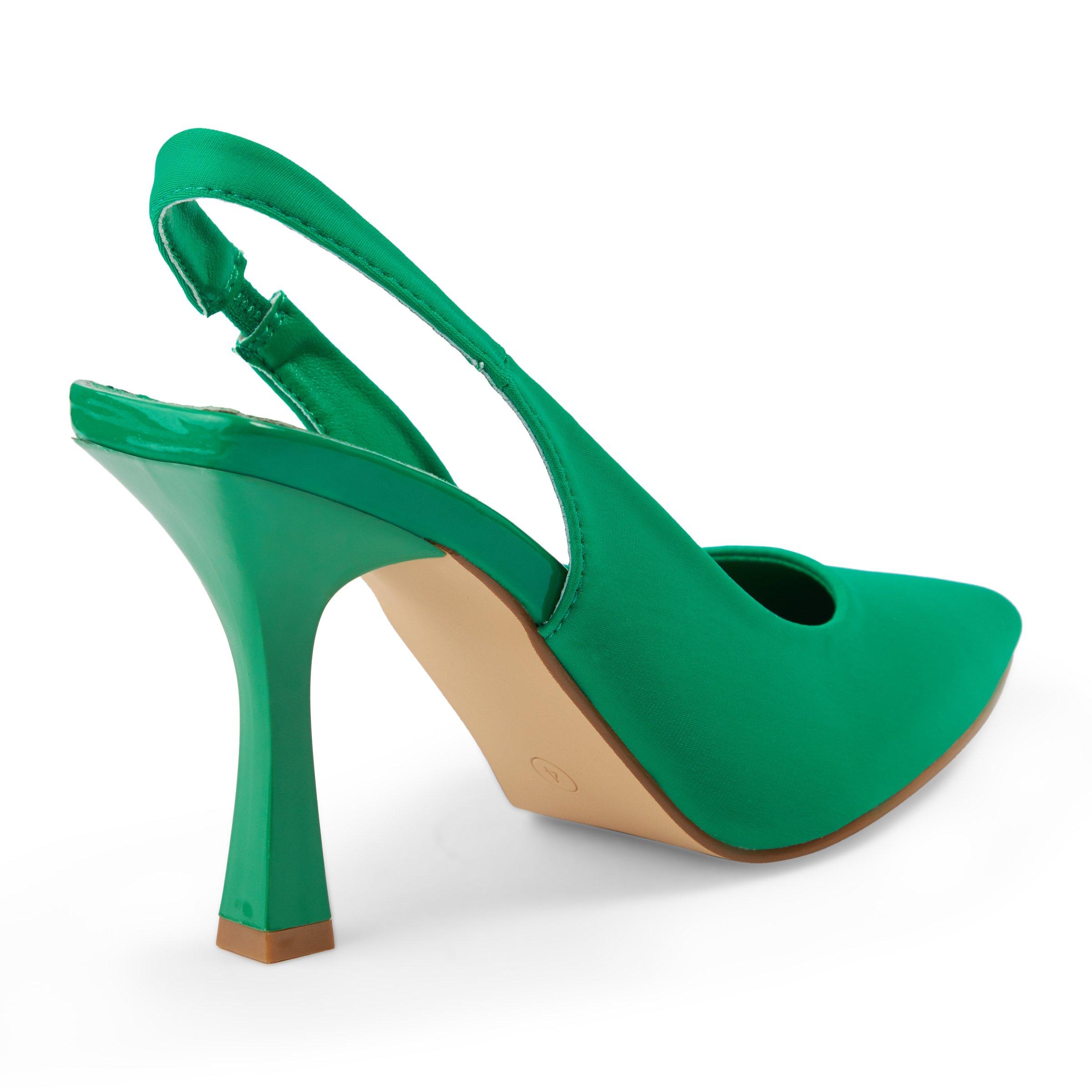 Green heeled outlet shoes