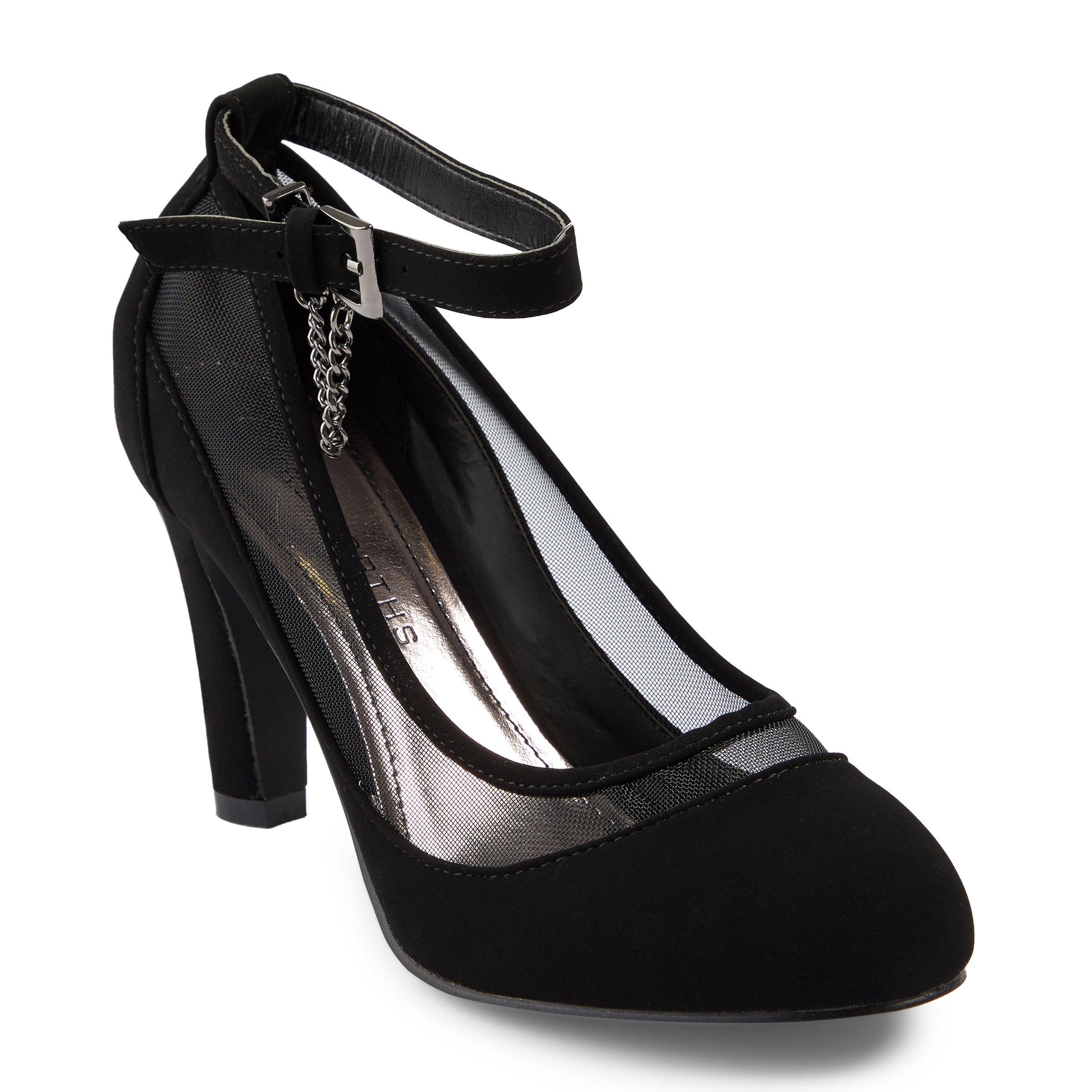 Black 2024 ankle heels