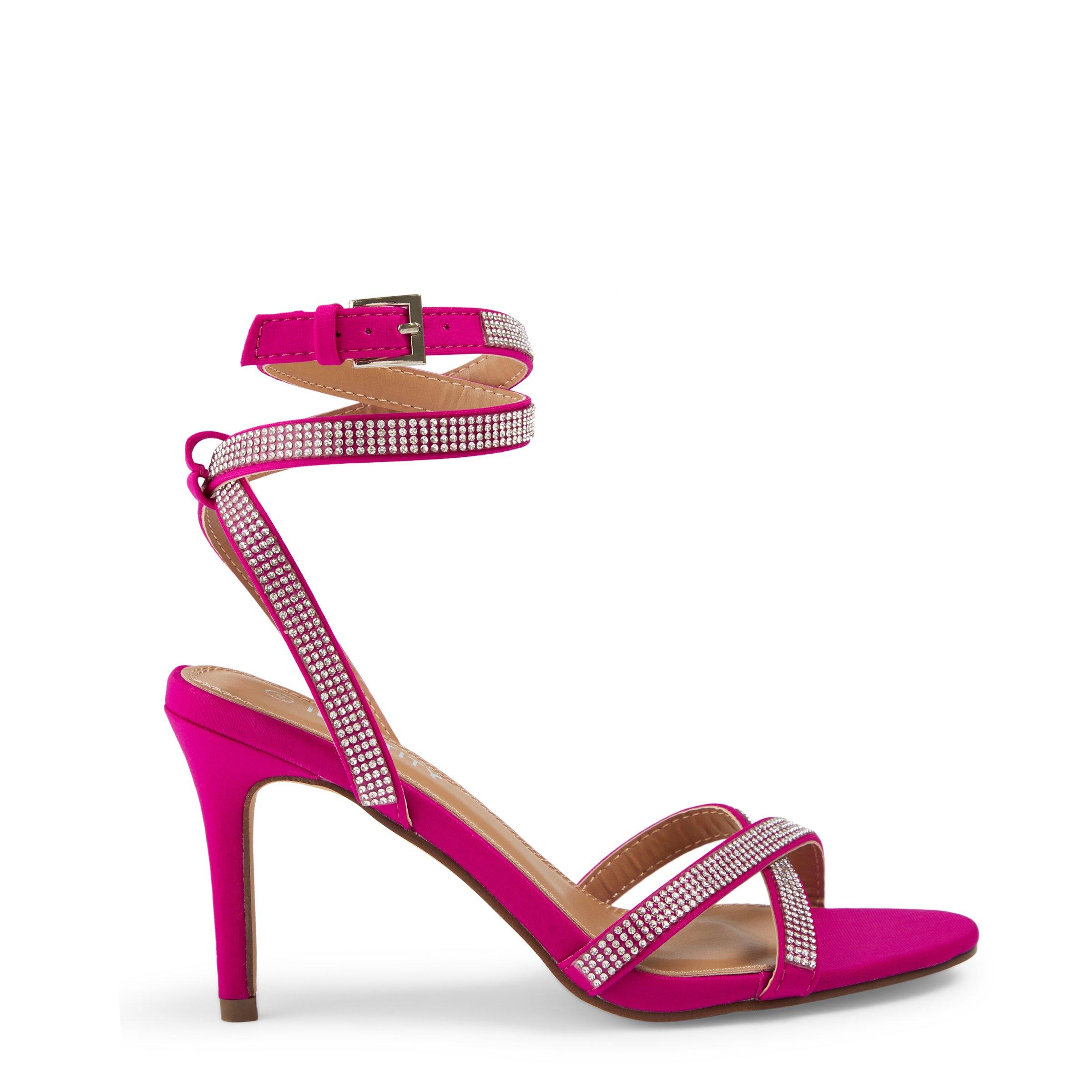 Pink ankle tie hot sale sandals