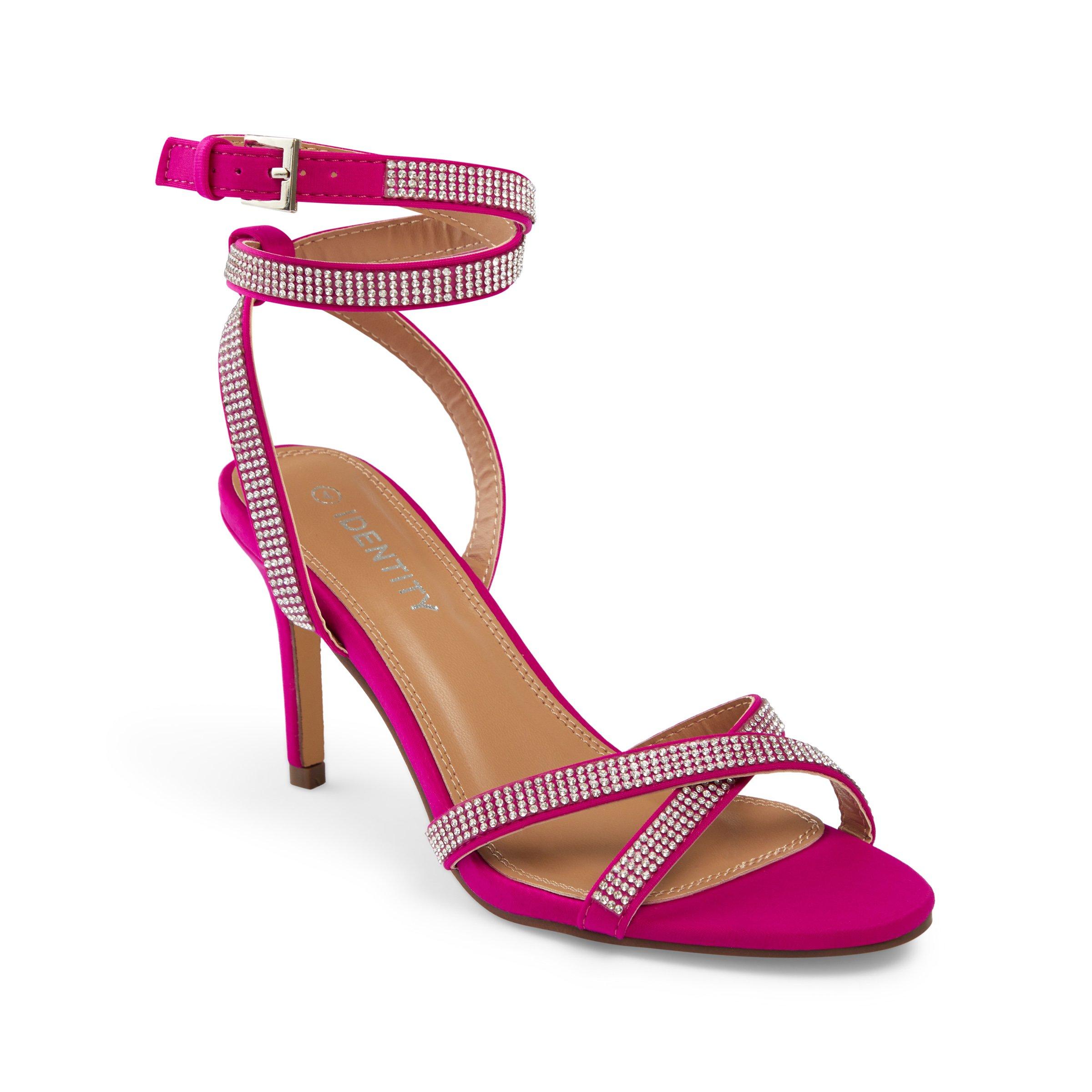 Women Crossover Strap Stiletto Heeled Sandals Fashion Pink Ankle Strap  Sandals Ankle Strap Sandals (Color : Pink, Size : EUR36) : :  Clothing, Shoes & Accessories