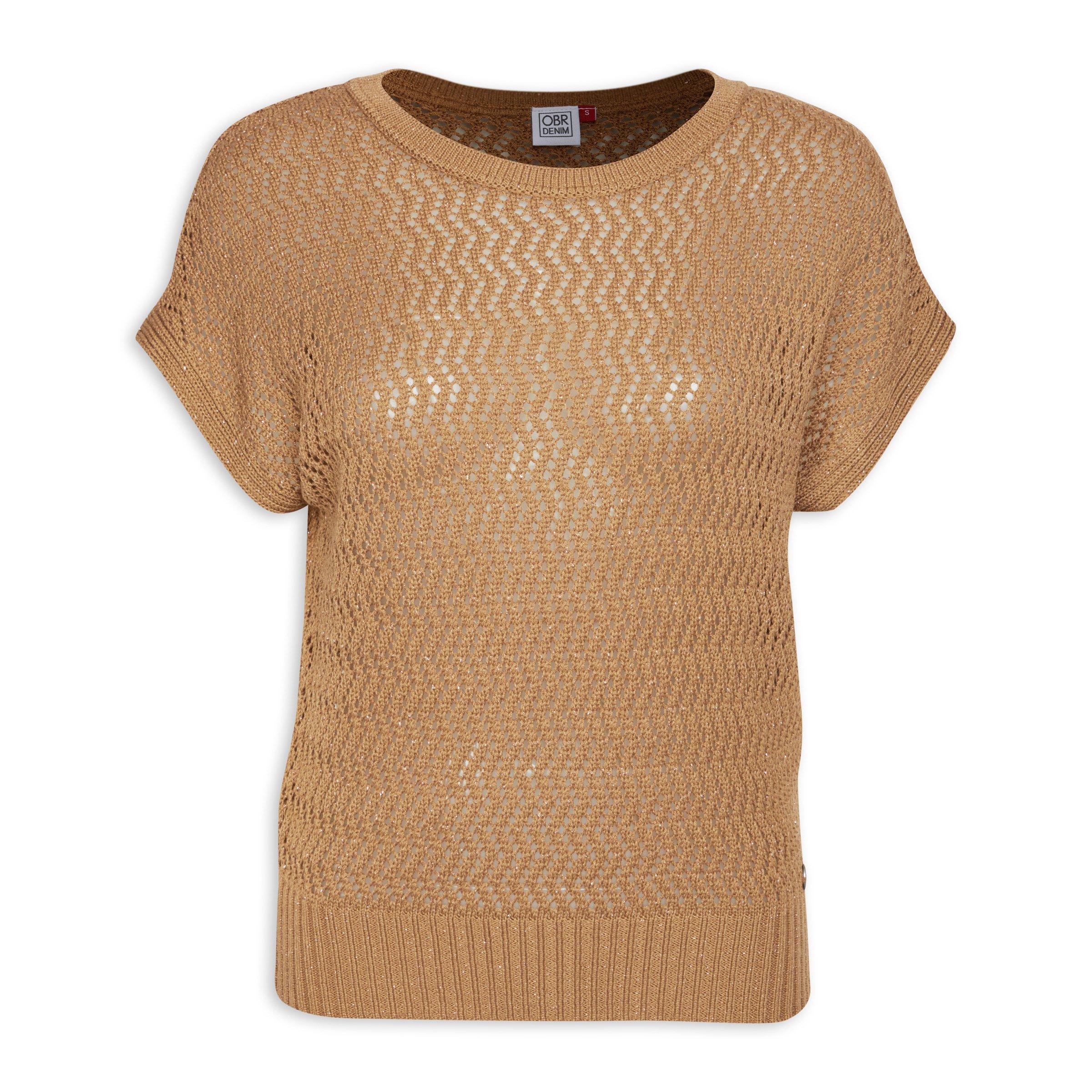 Tan short sleeve on sale sweater