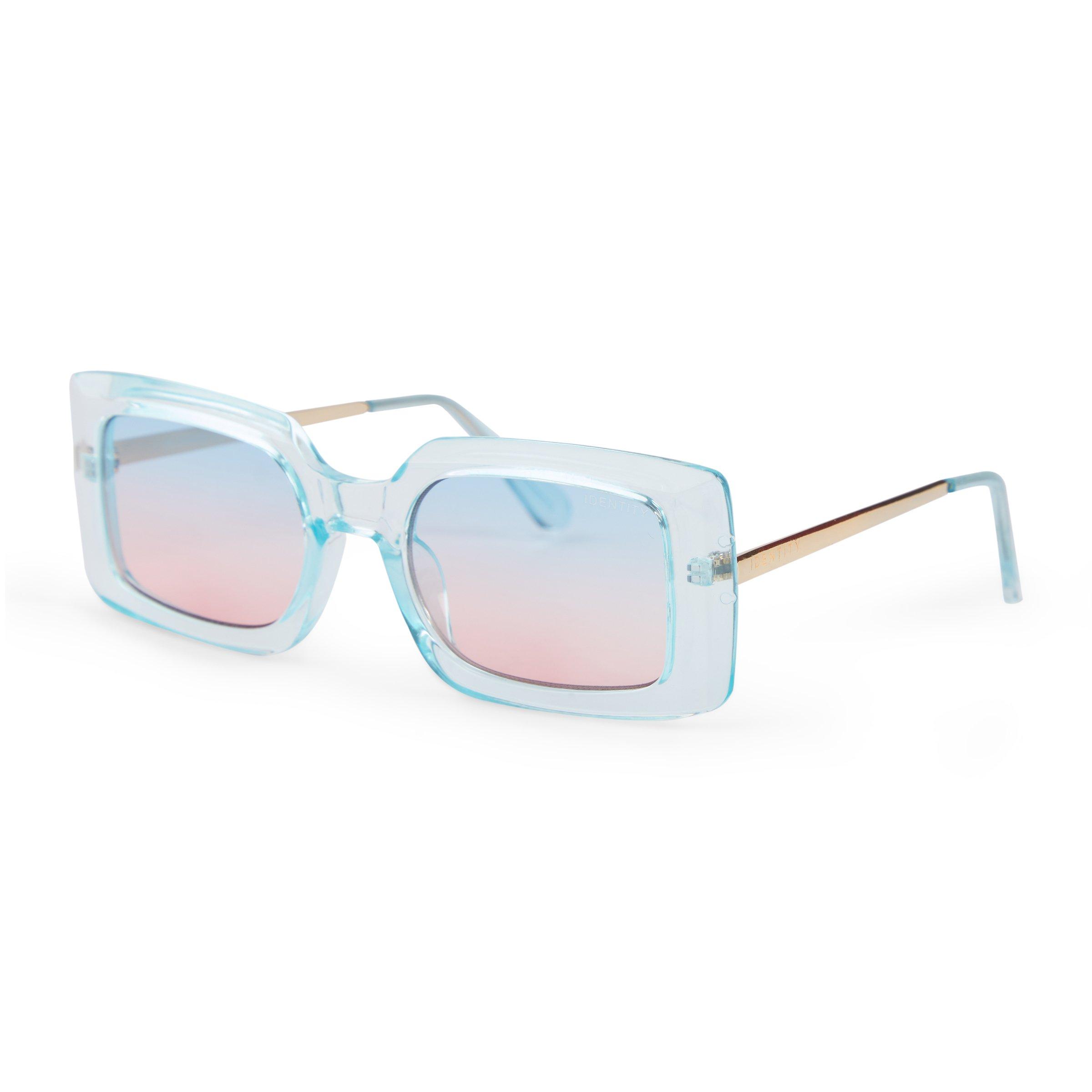 Blue rectangle cheap sunglasses