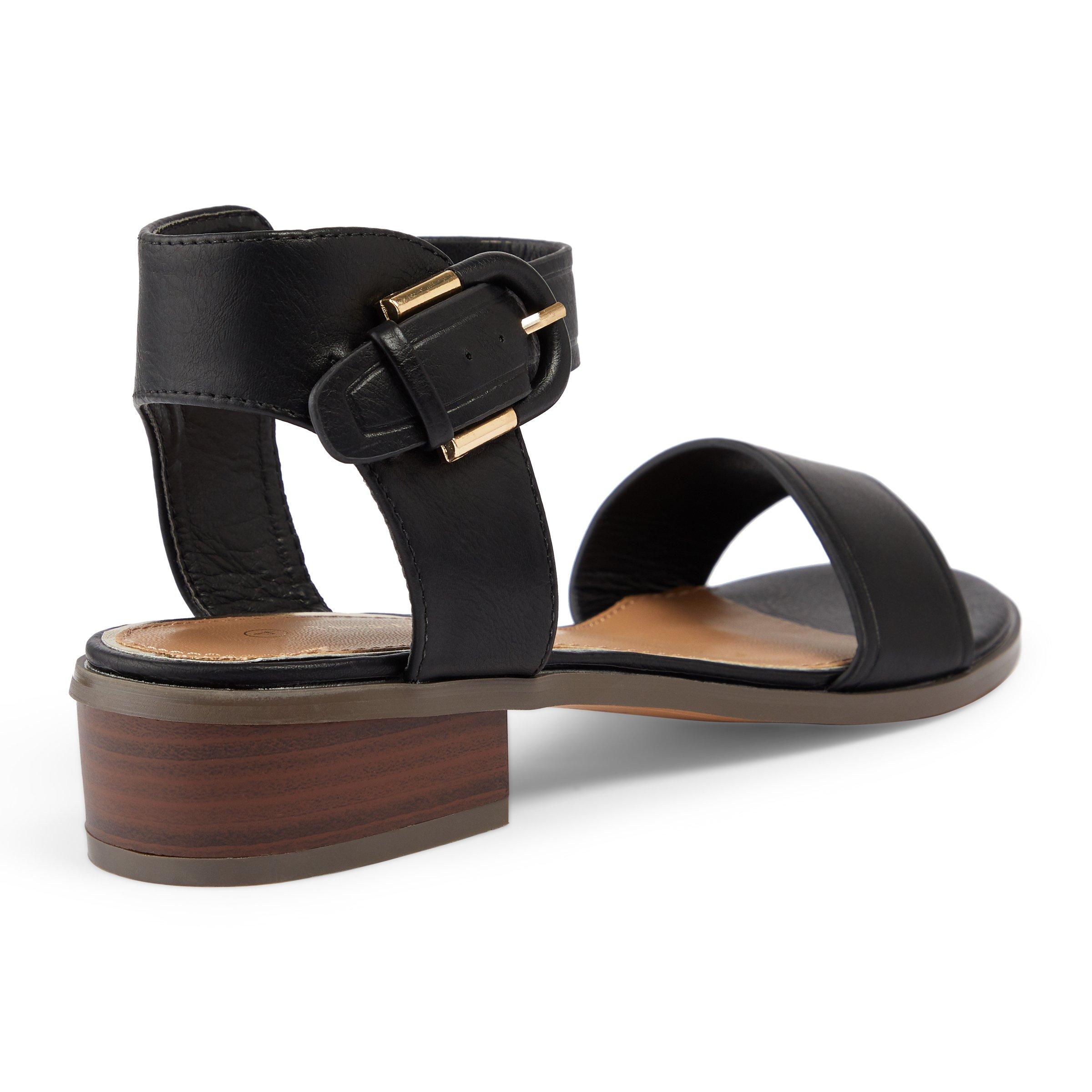 Black Block Heel Simple Sandal 3070355 Truworths