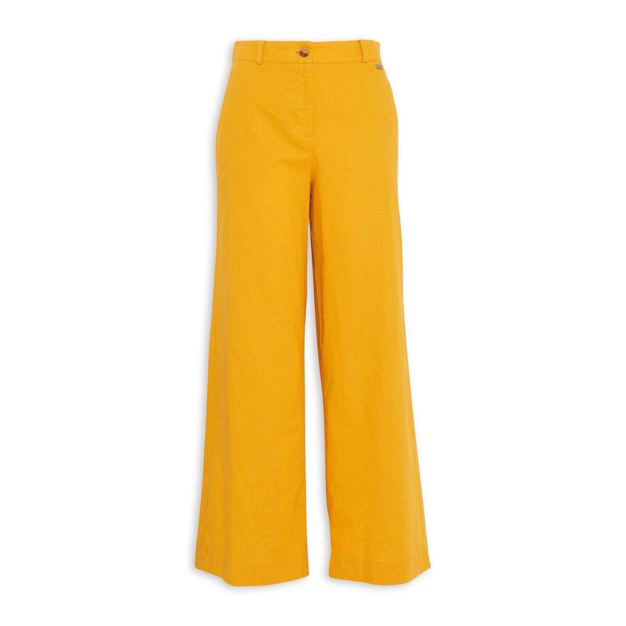 Wide leg hot sale trousers mustard