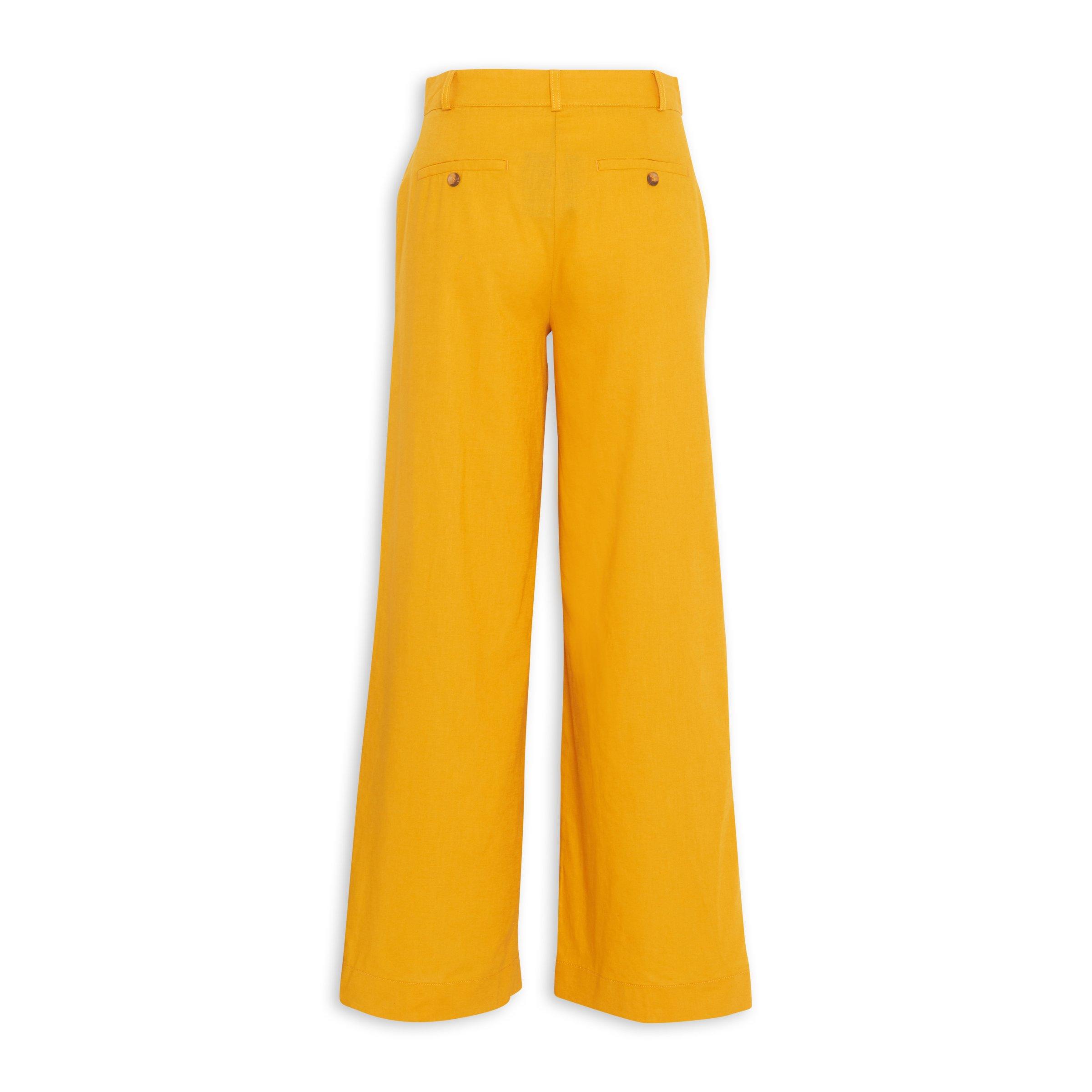 Wide Leg Pants - Mustard