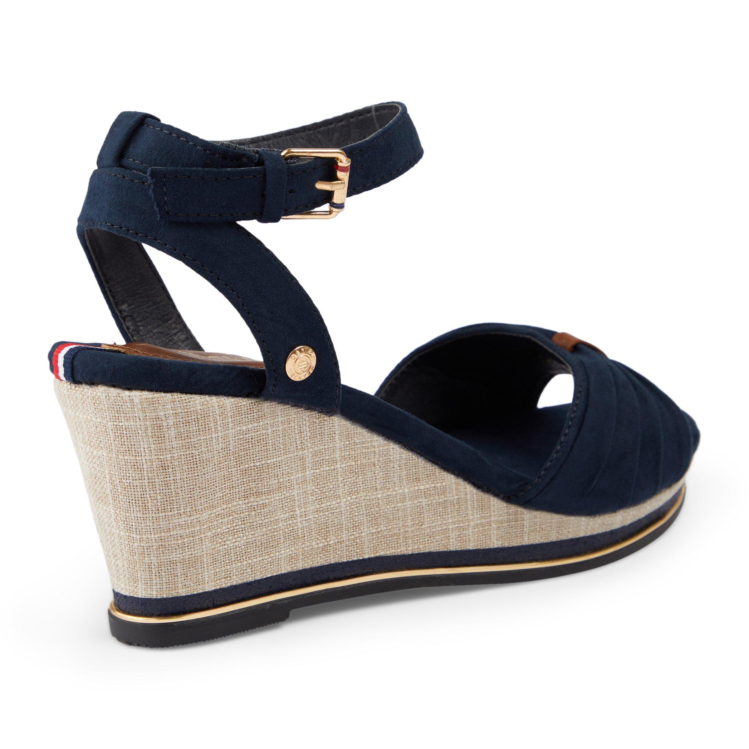 Navy best sale ladies wedges