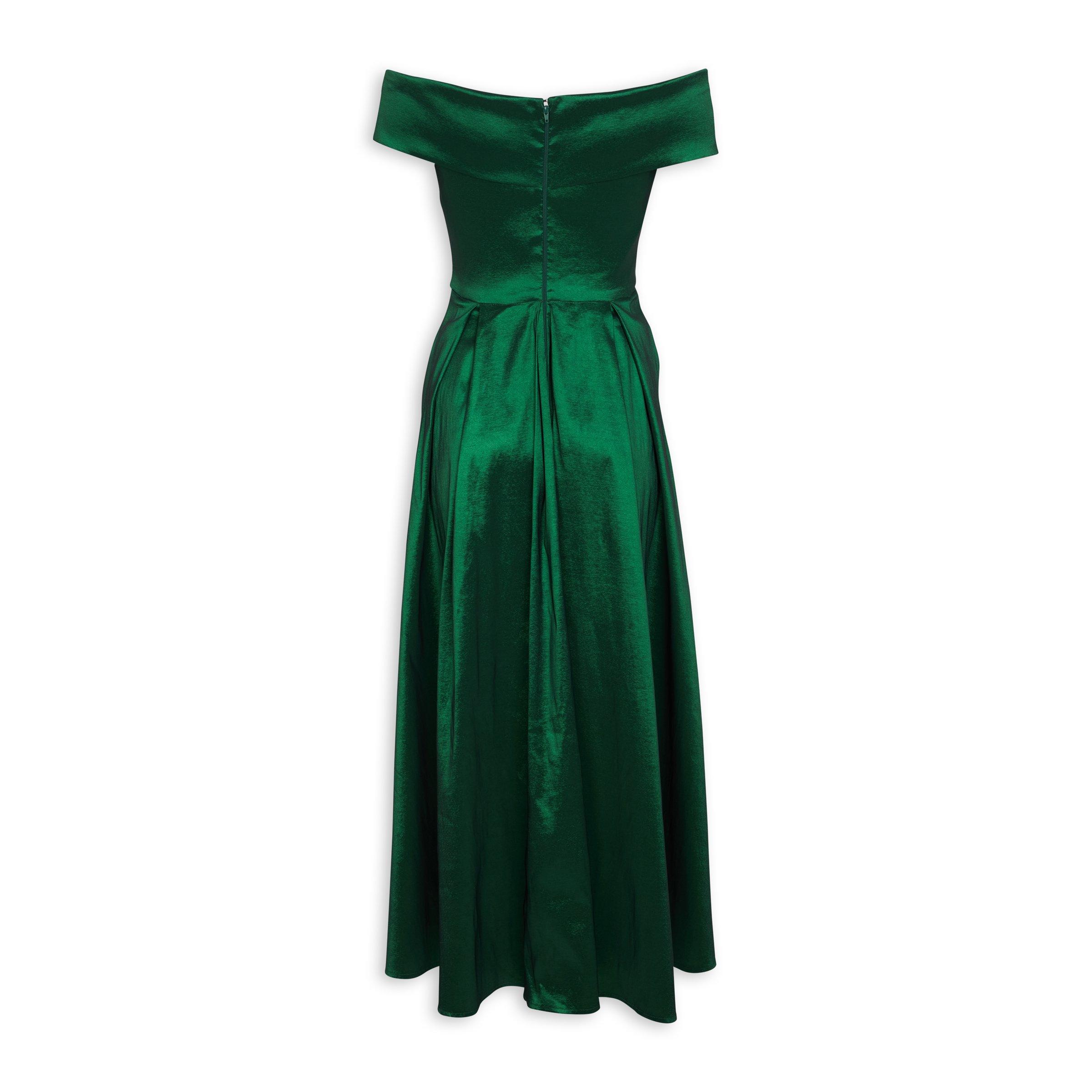 Green Off The Shoulder Evening Dress (3070771) | Truworths