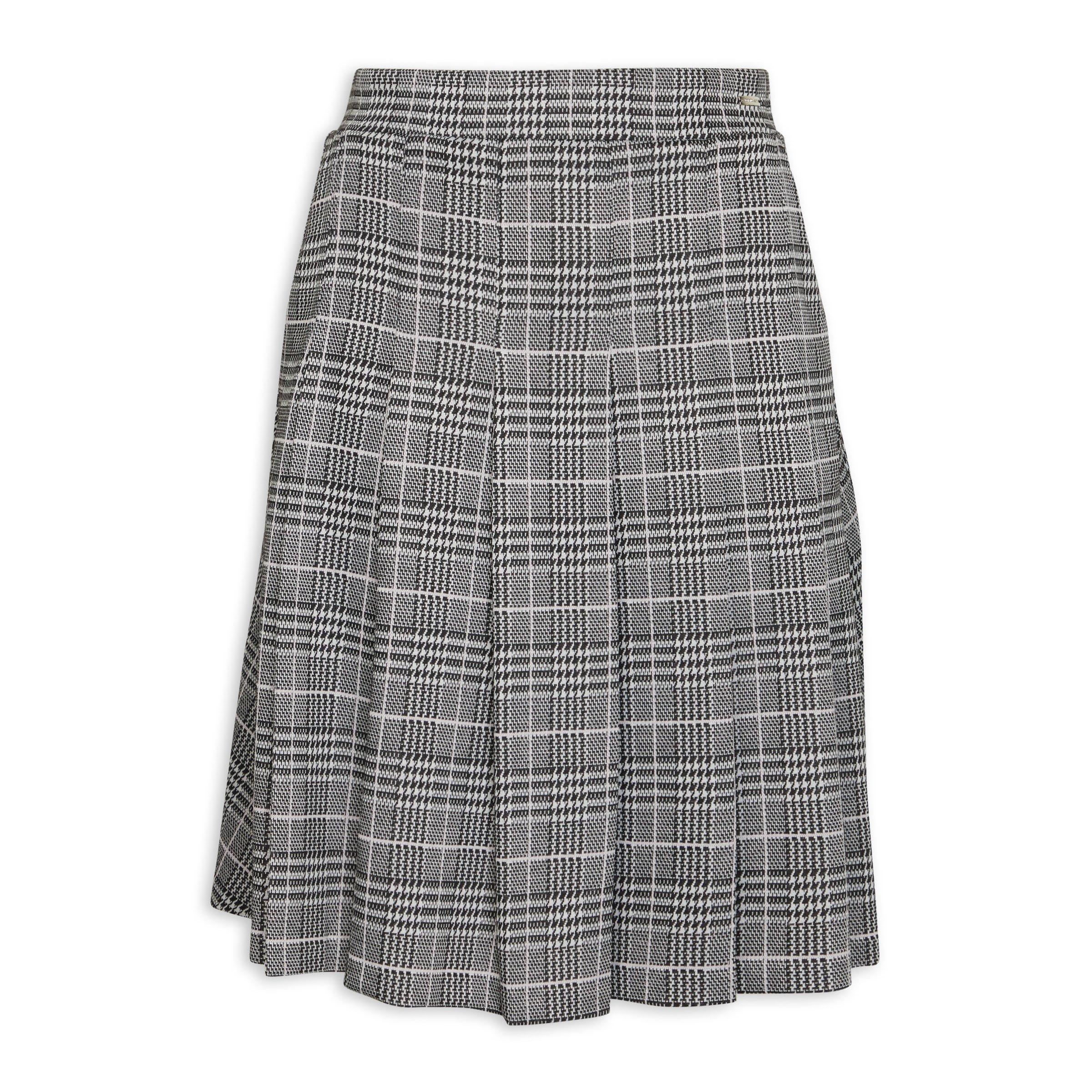 Checkered skirt outlet grey