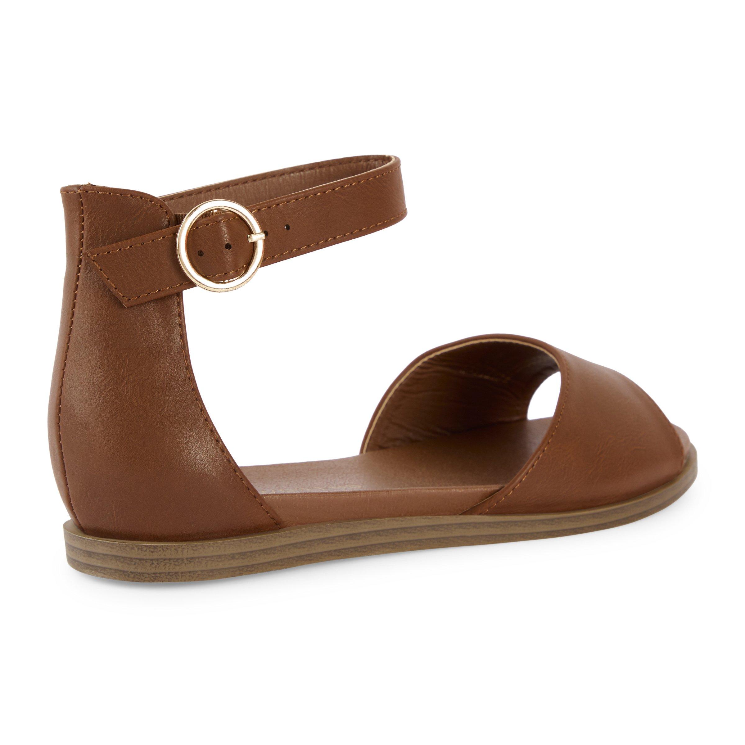 Tan ankle strap outlet flat sandals